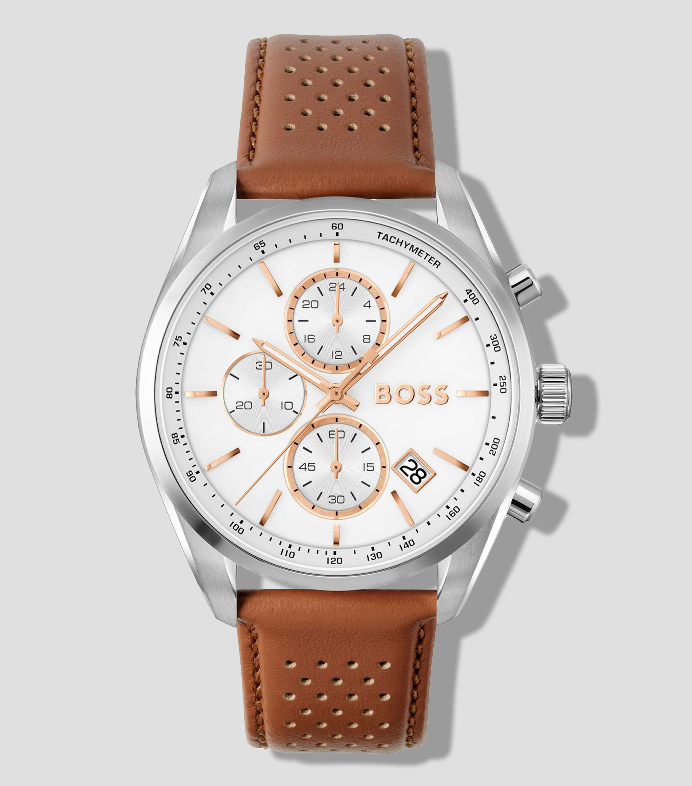 Reloj para Hombre Grand Prix 44 casual plateado, café