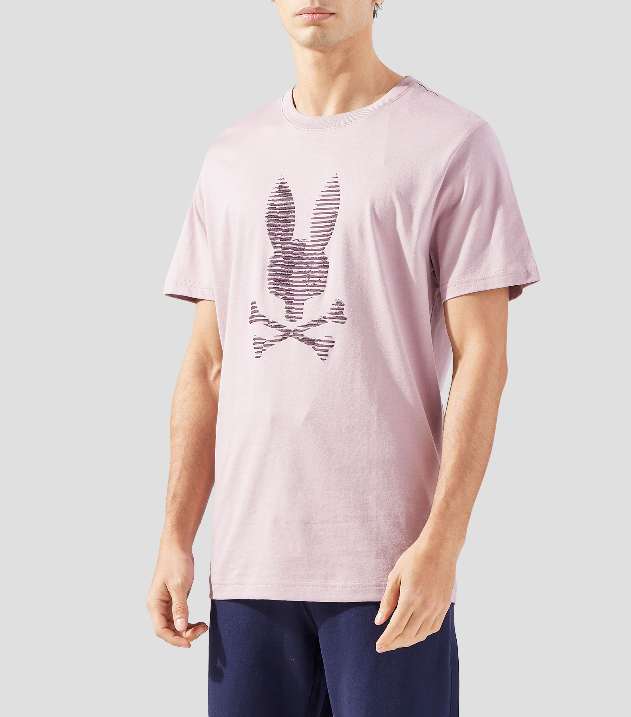 Playera cuello redondo manga corta estampada Hombre
