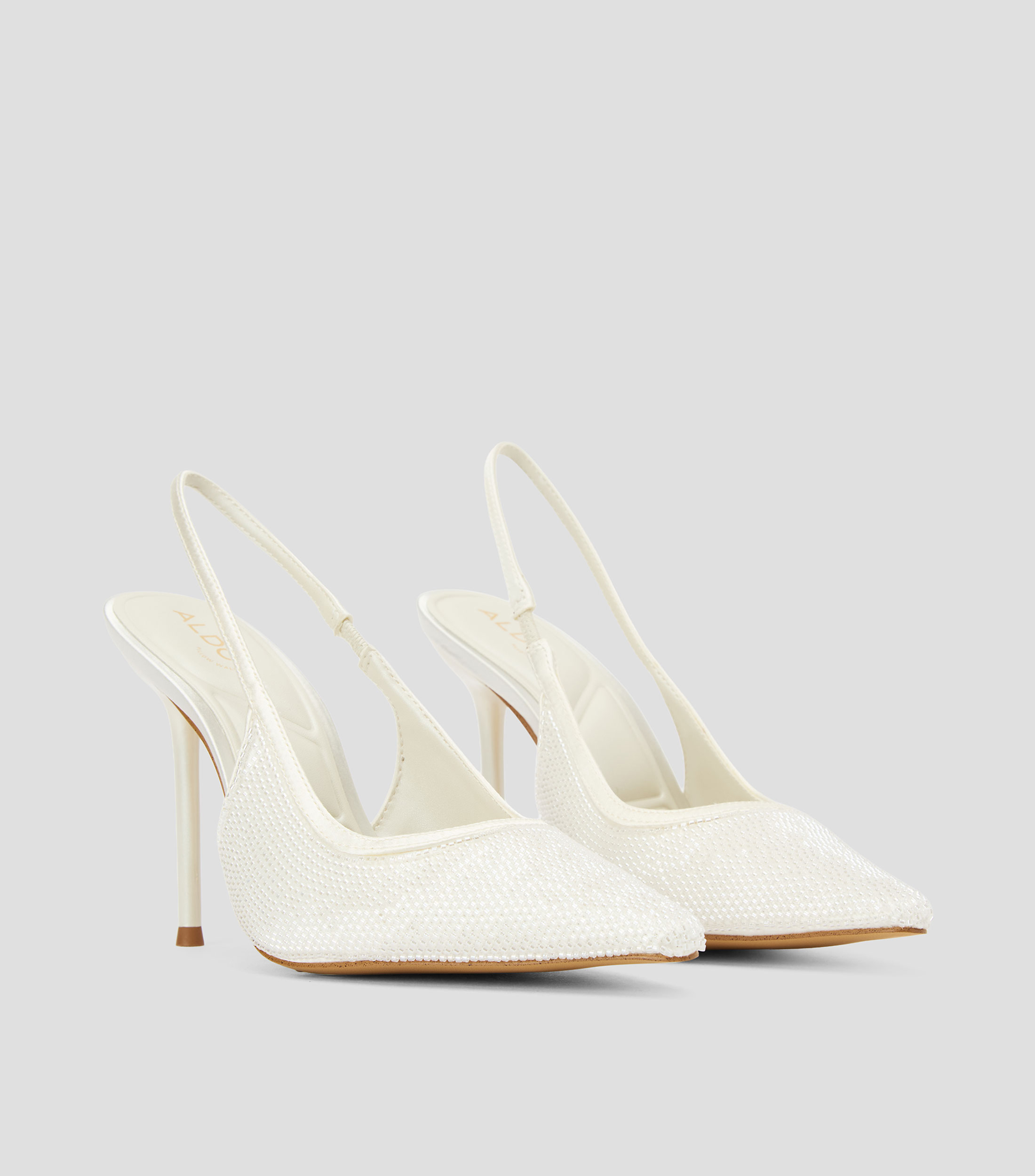 Zapatillas slingback con tacón alto de aguja Mujer