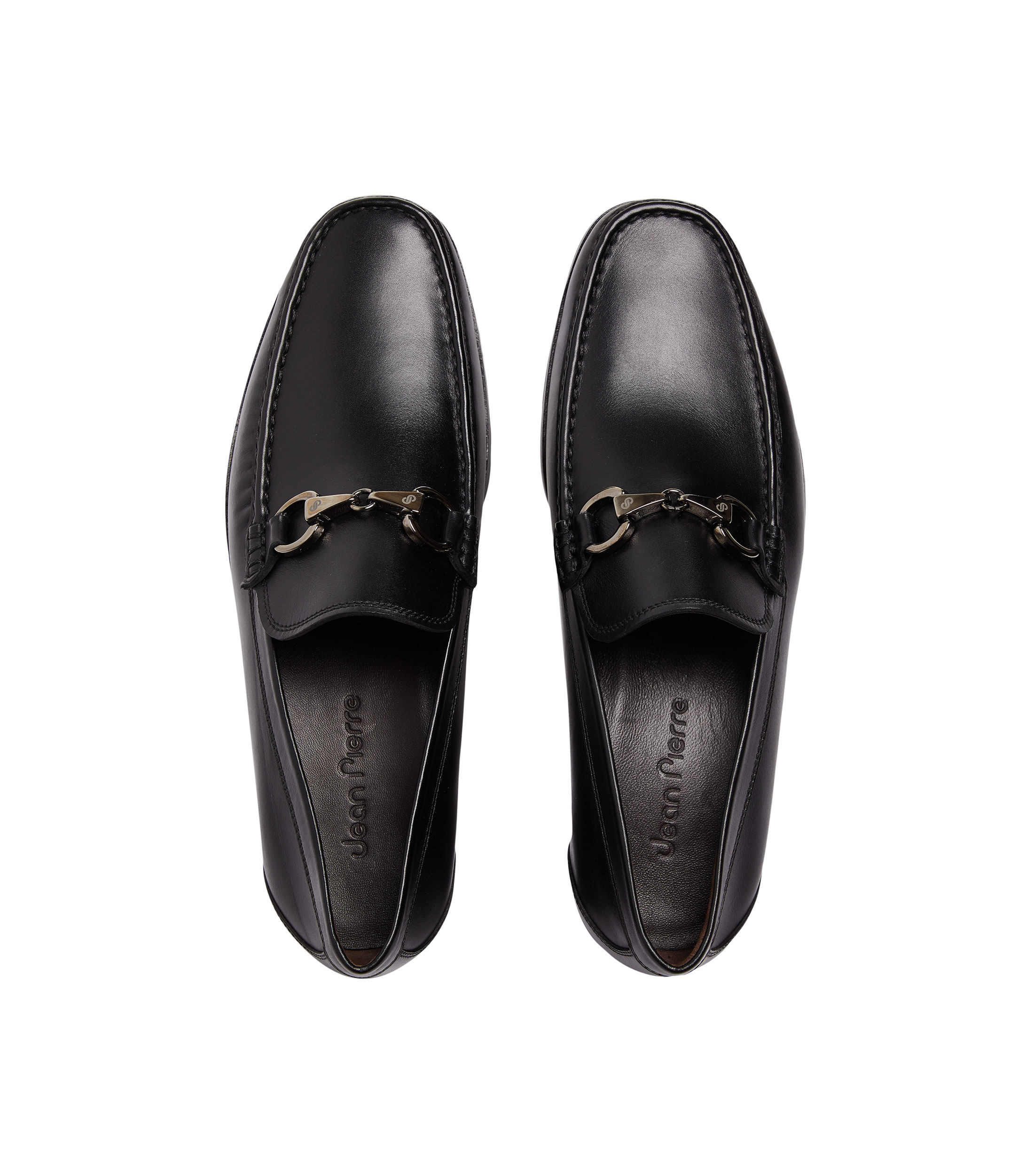 Mocasines en piel con herraje Hombre