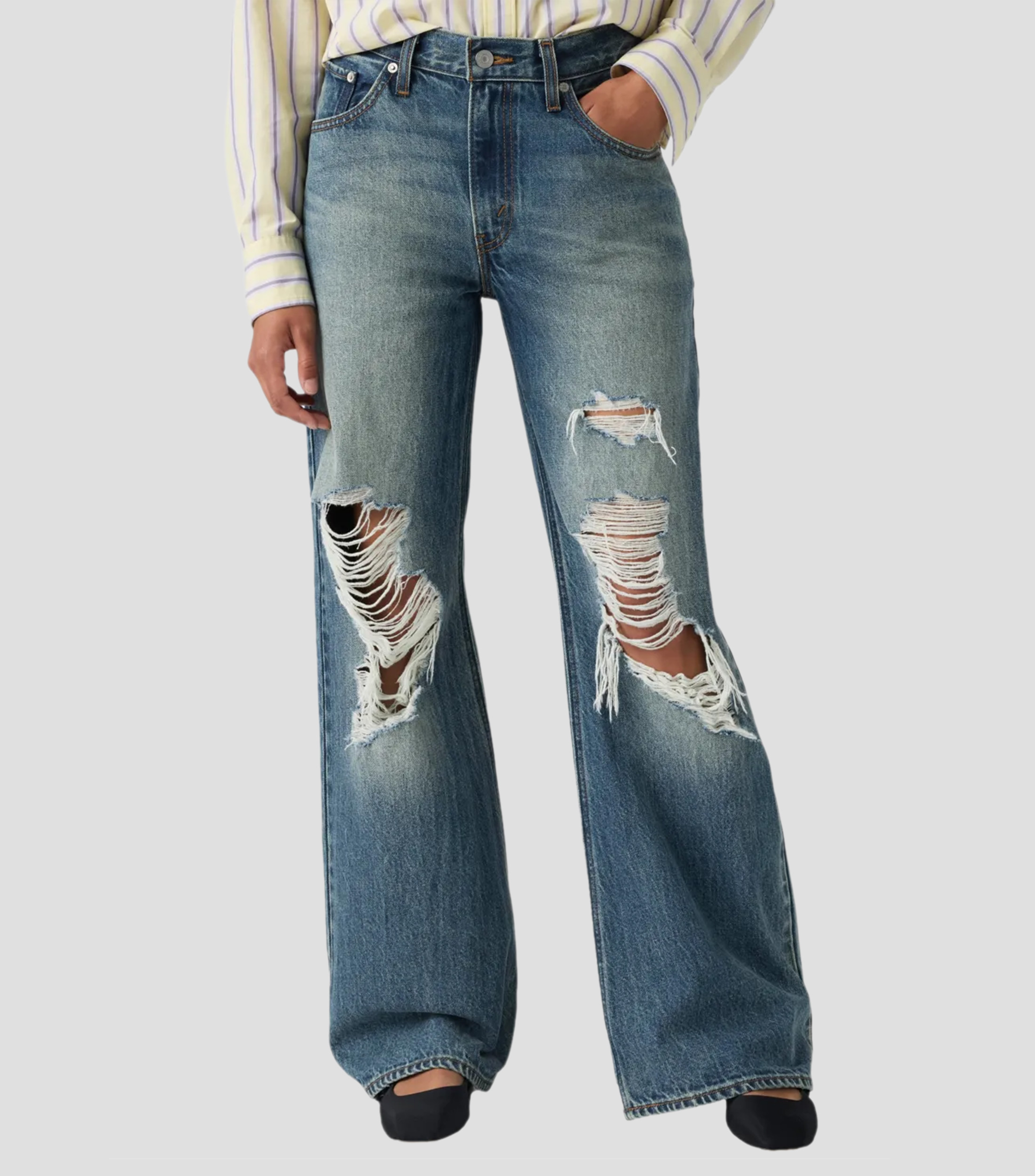 Jeans Bootcut Amplio Mujer