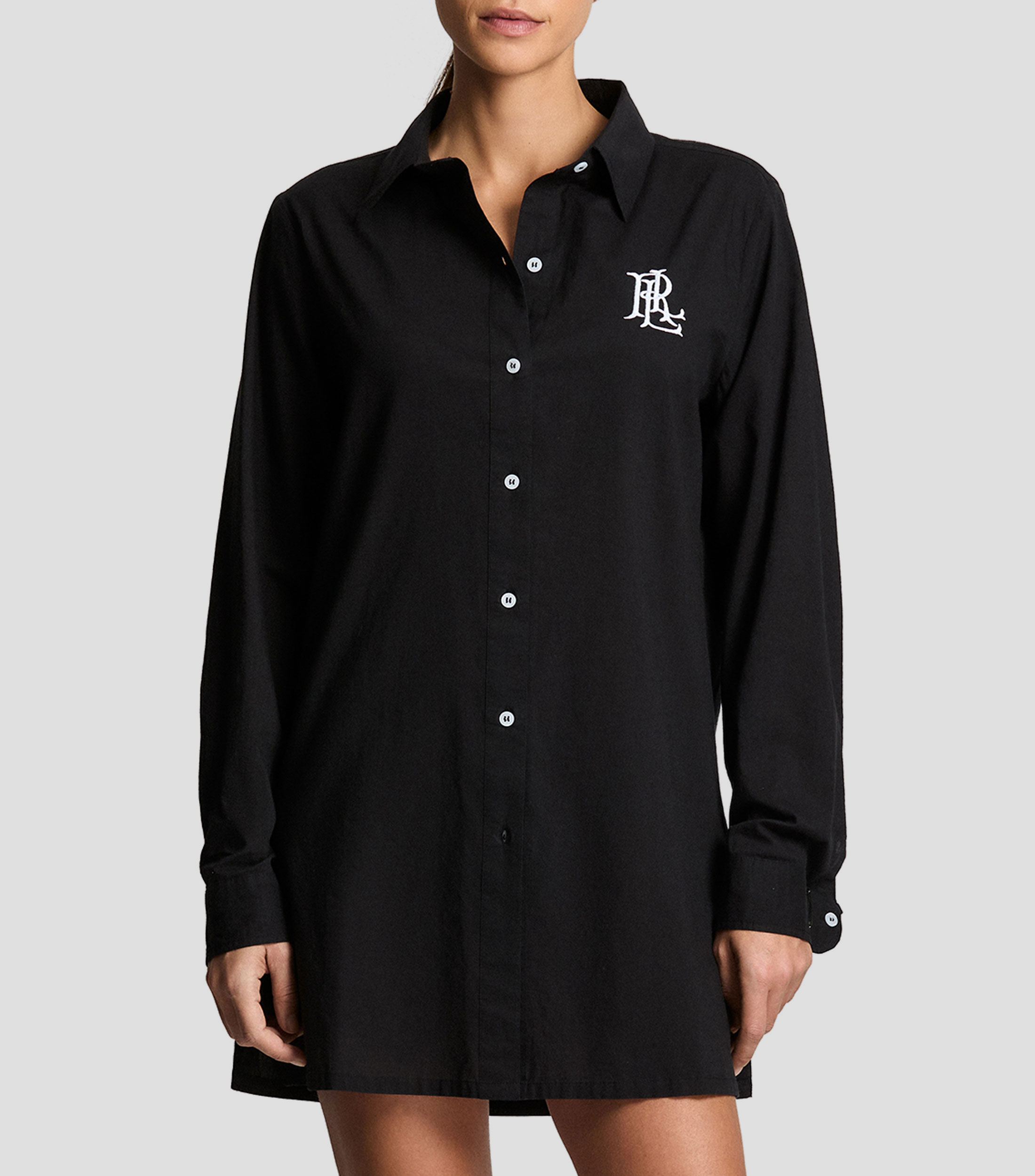 Camisa lisa manga larga Mujer