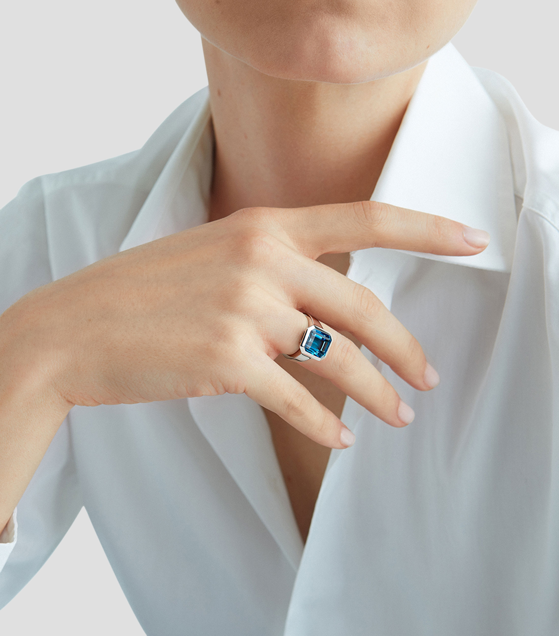 Anillo en plata Mujer