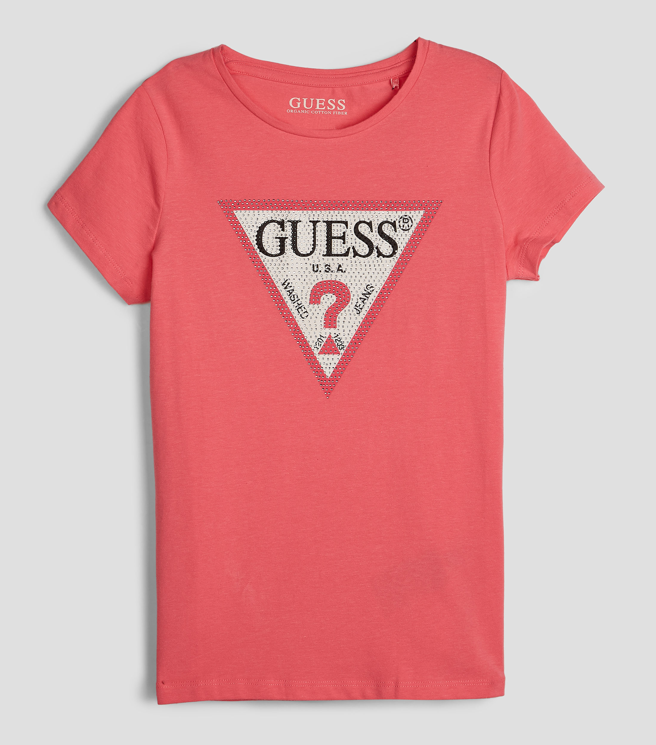 Playera con logo en pedreria manga corta Nina