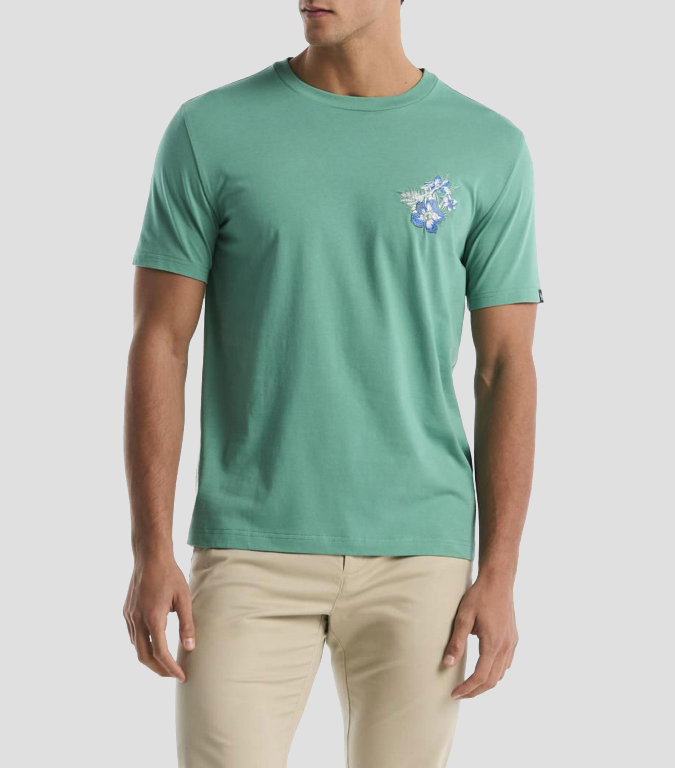 Playera cuello redondo manga corta lisa Hombre