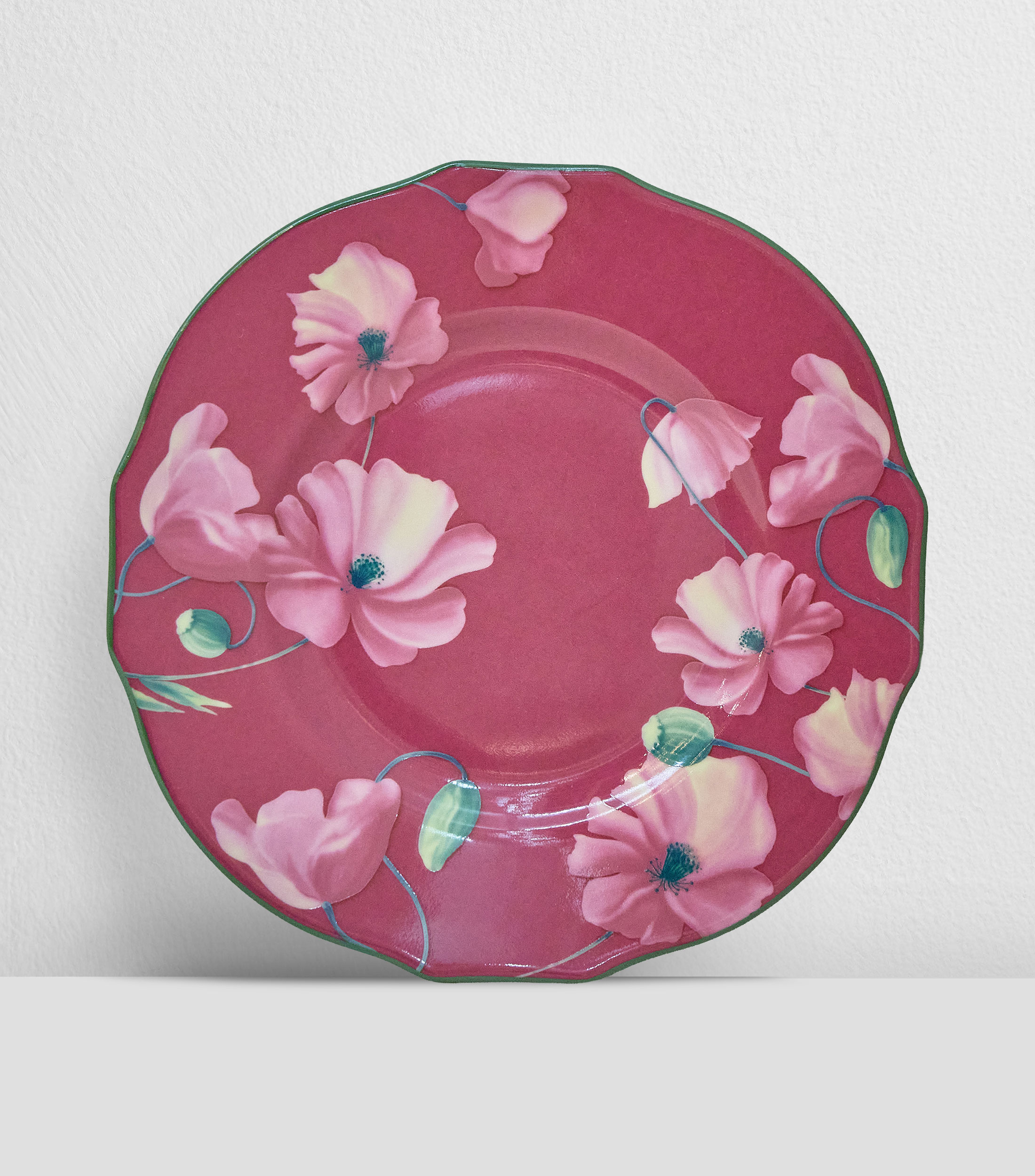 Plato para pan Florenza rosa en porcelana