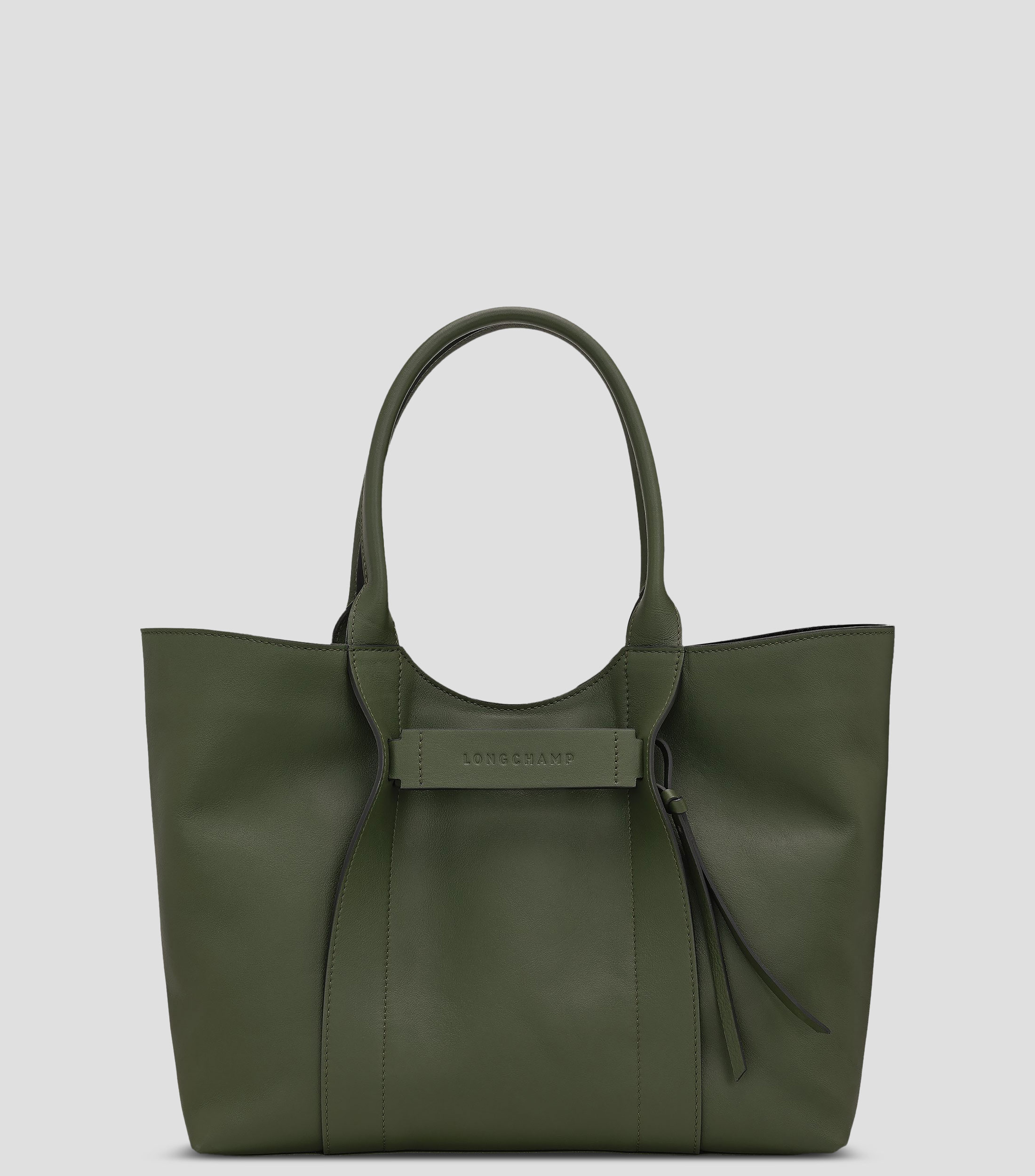 Bolsa Shoulder en cuero de becerro lisa Mujer