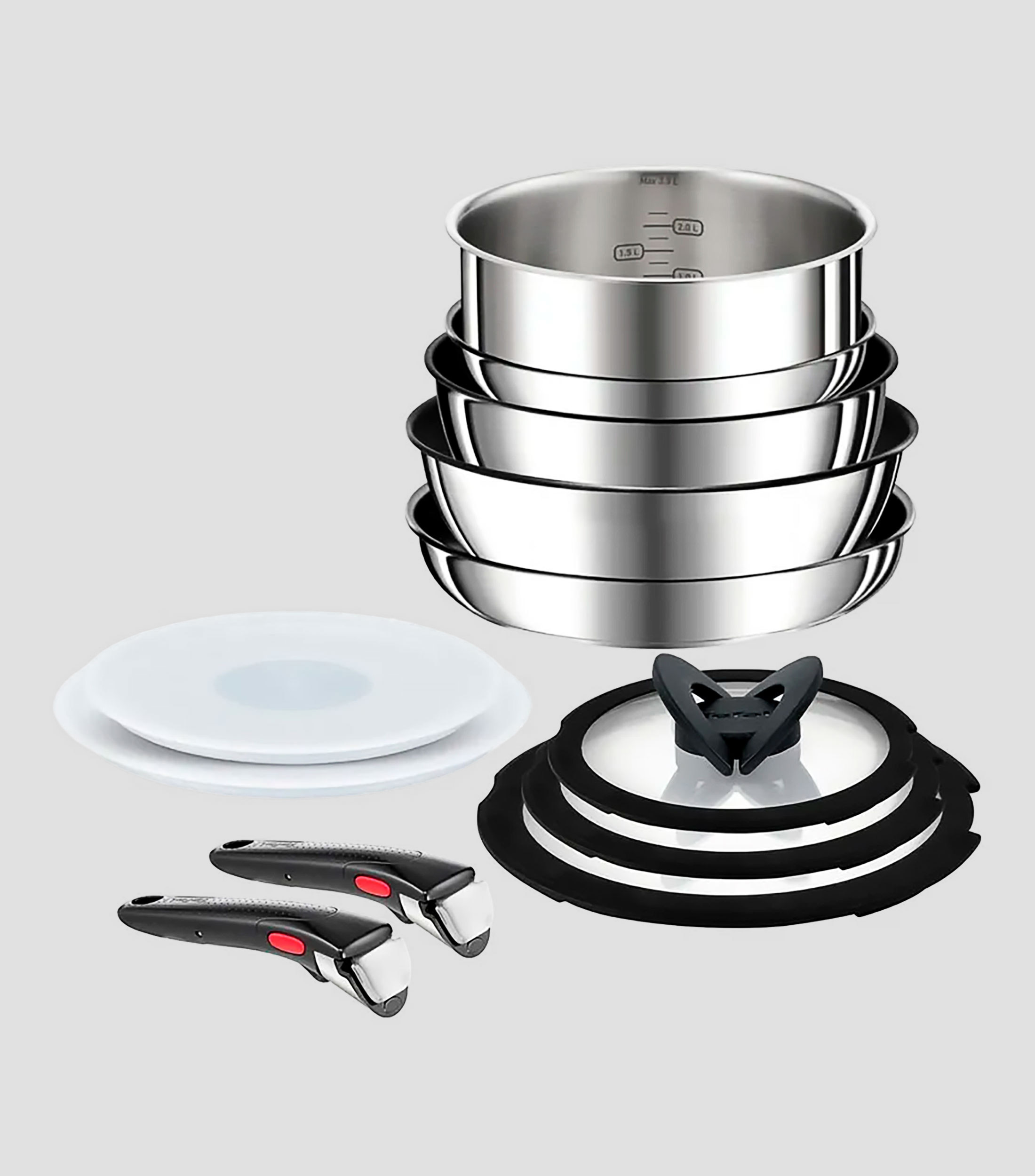 Batería de Cocina en acero inoxidable Ingenio 12 piezas