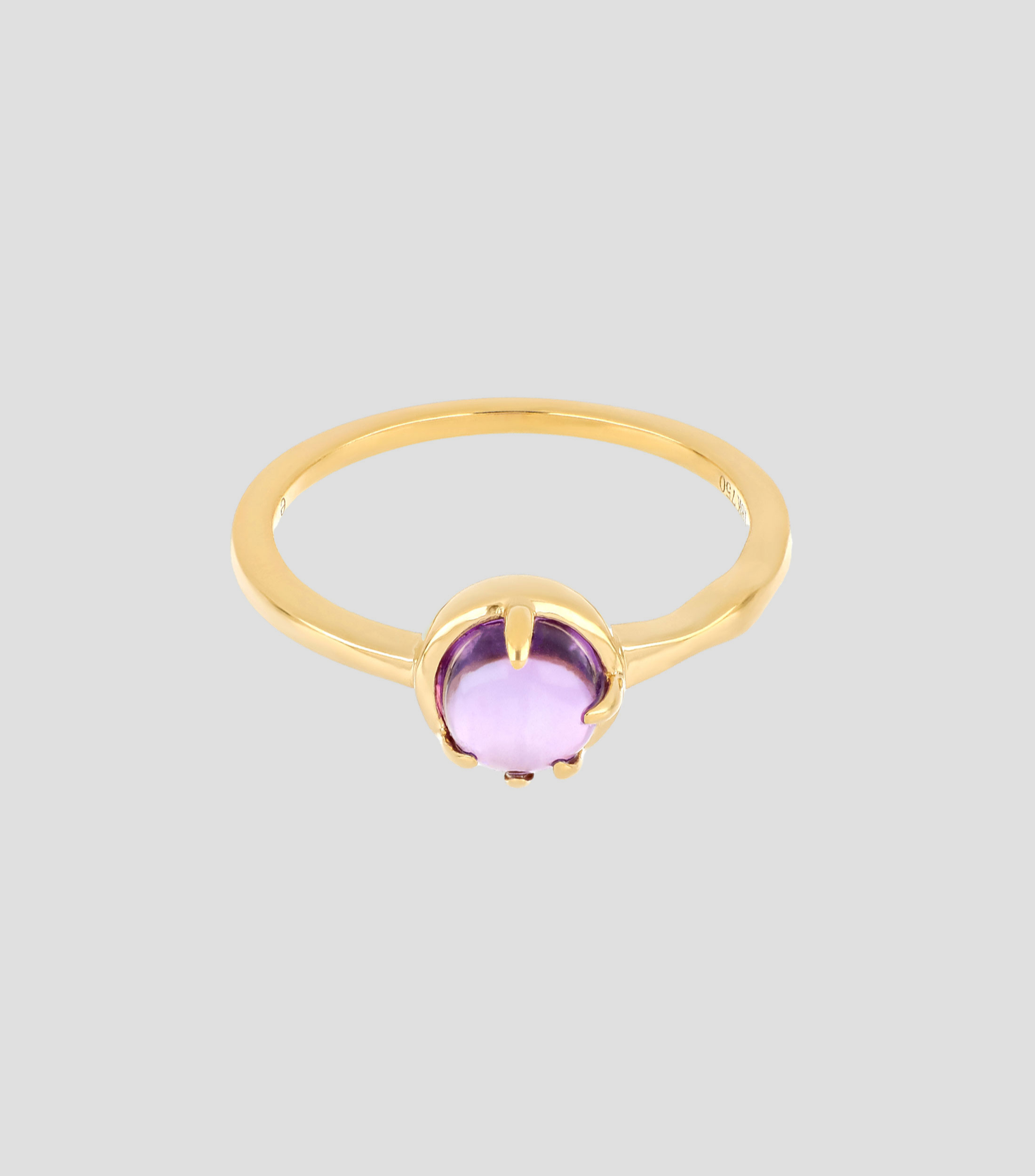 Anillo en oro amarillo de 18 kilates con Amatista Sing Mujer