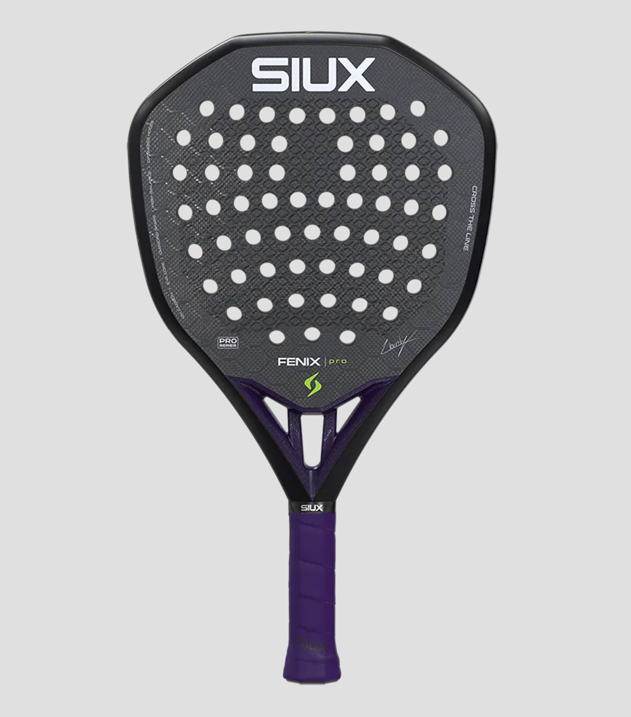 Pala FENIX PRO para pádel negro y morado