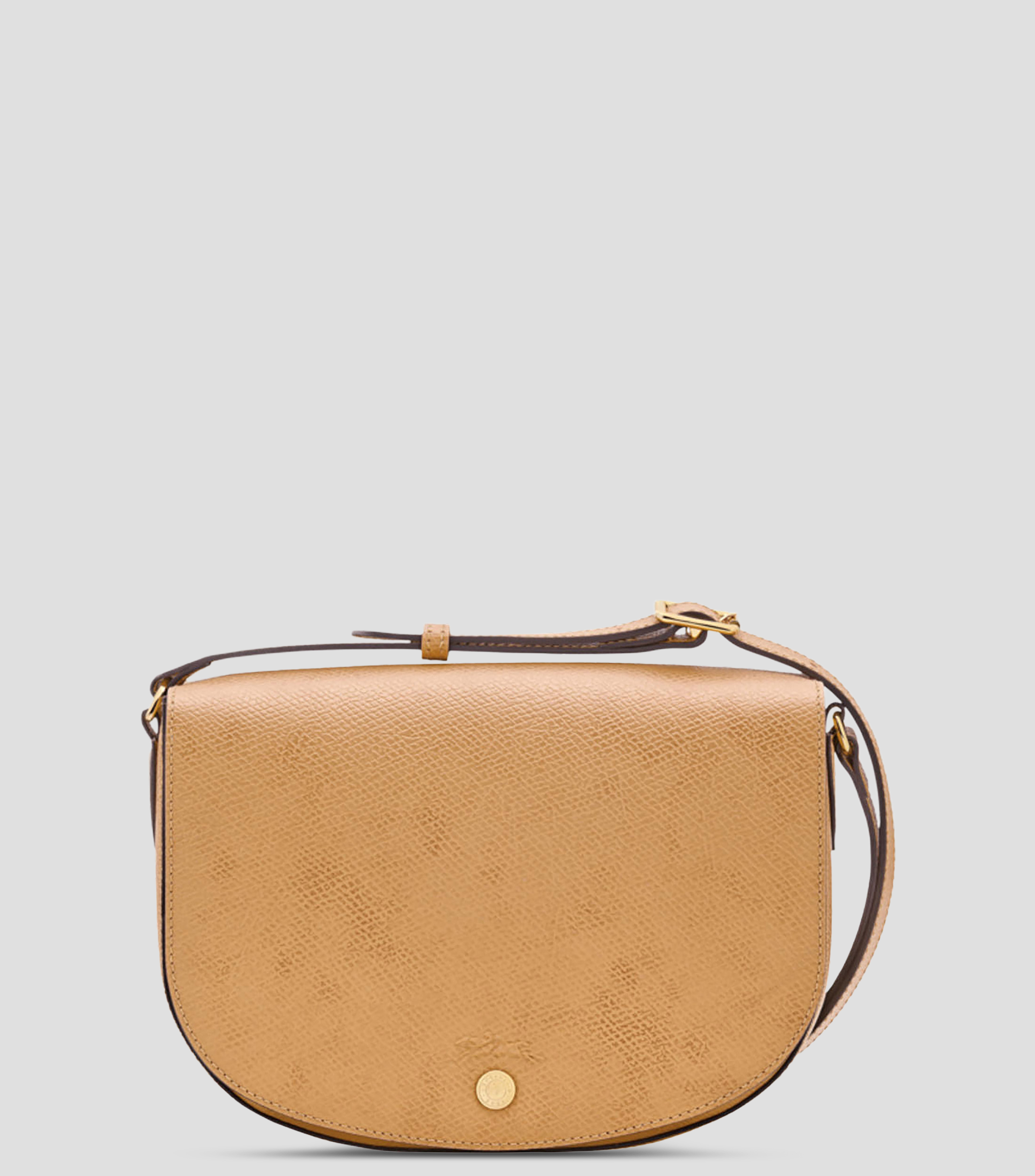 Bolsa crossbody lisa con detalle texturizado Mujer