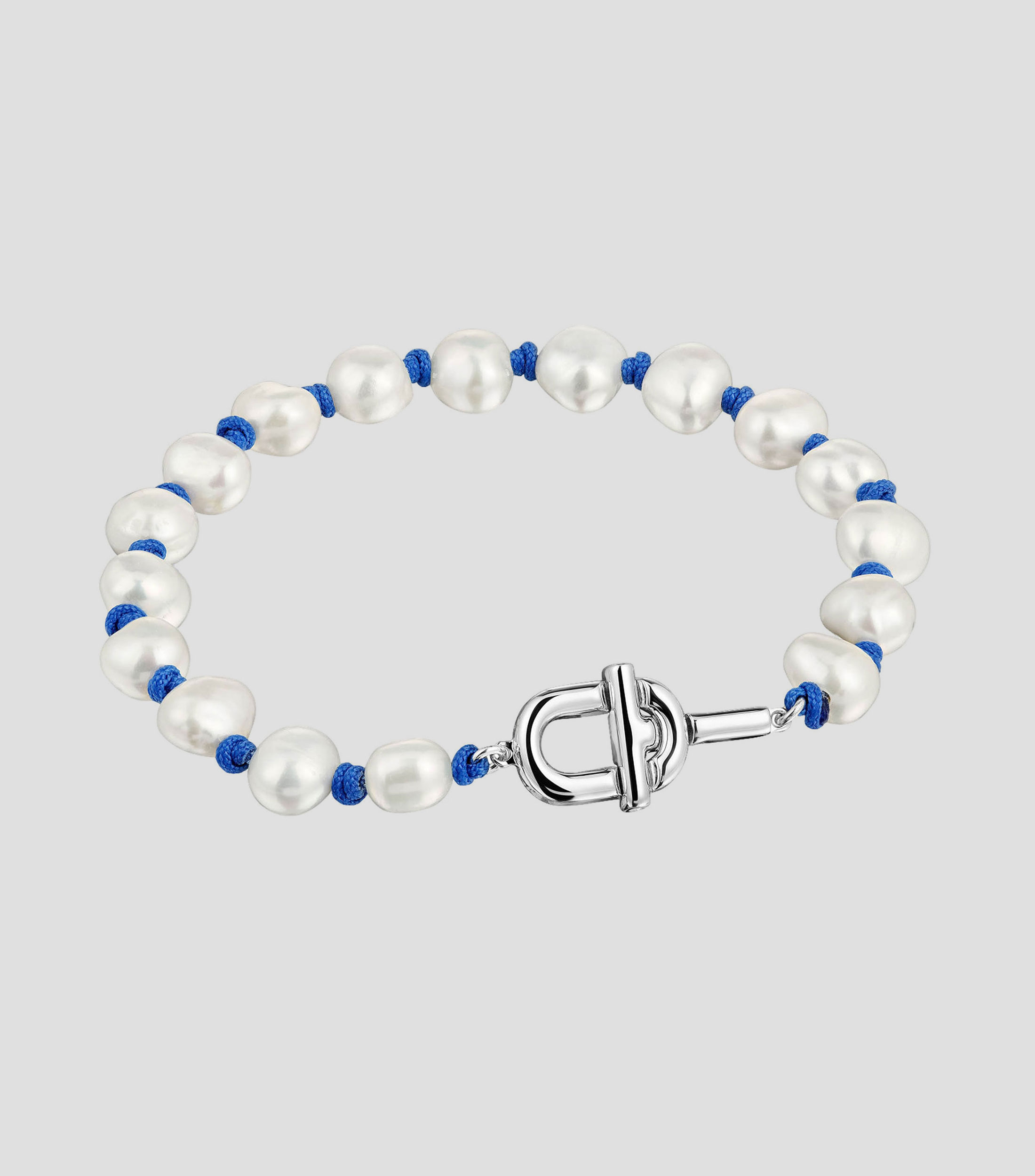 Pulsera con perlas y detalle de letras Mujer