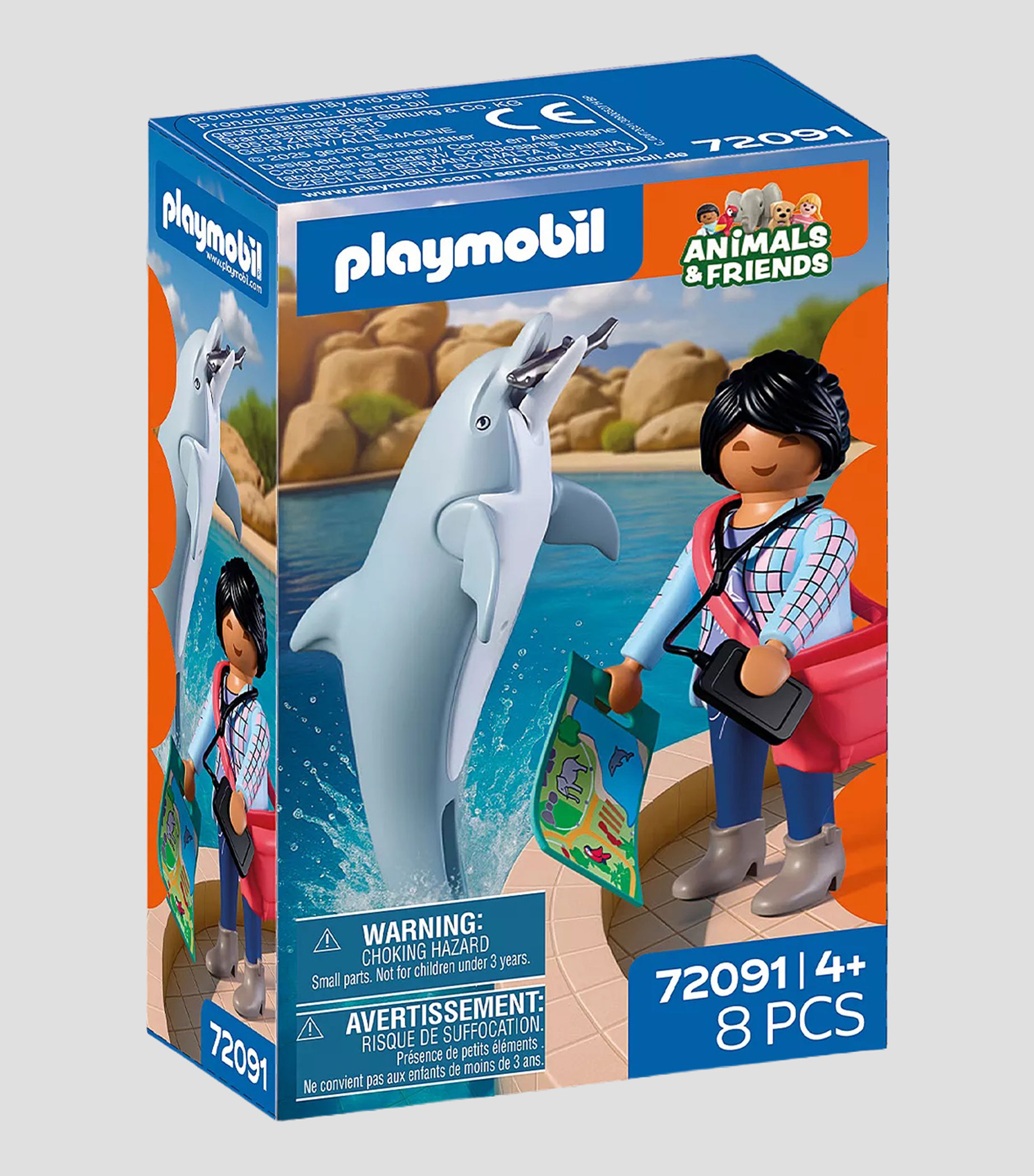 Playset Zoo: Delfín y visitante