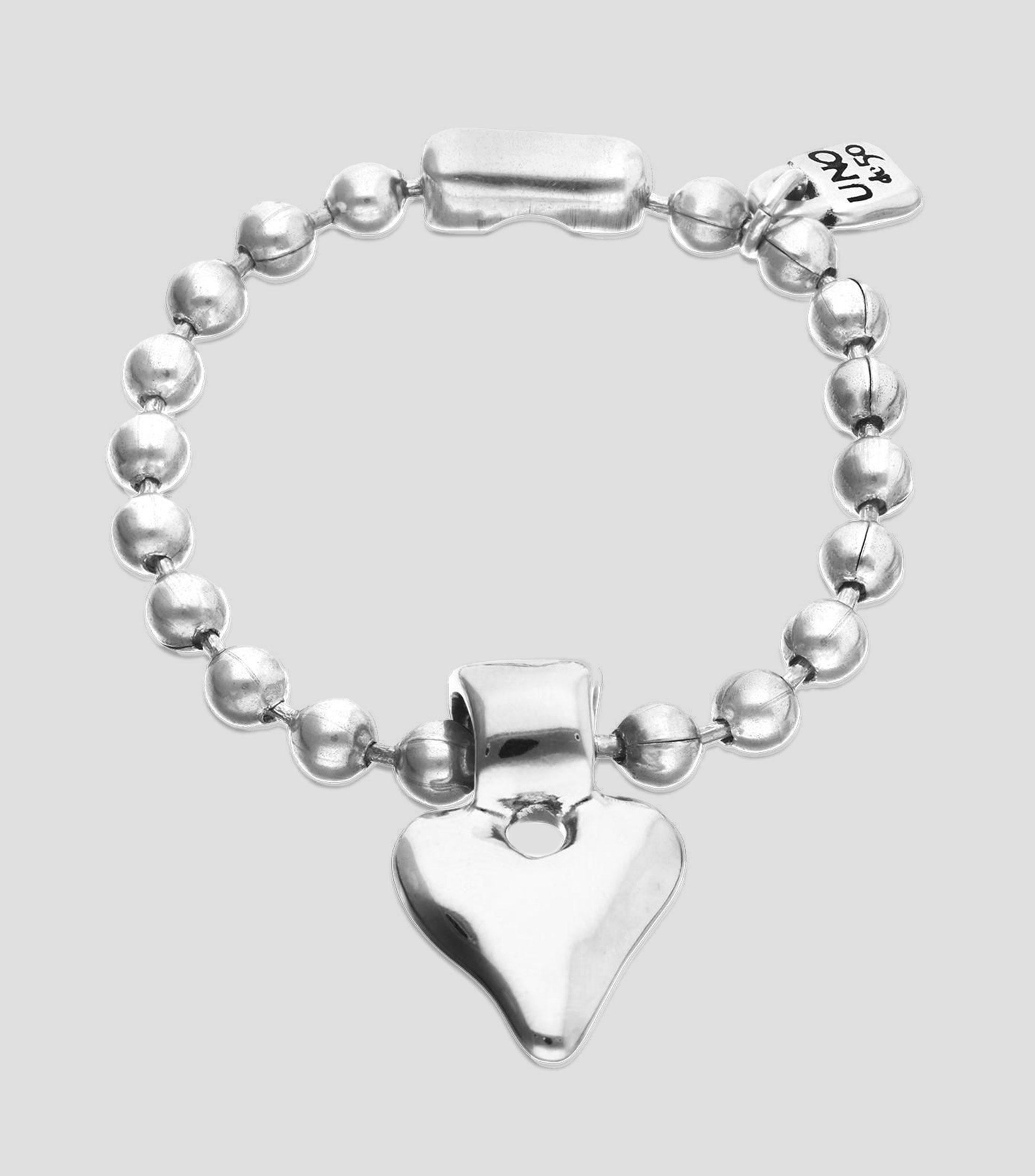 Pulsera con cuentas y corazón Unisex