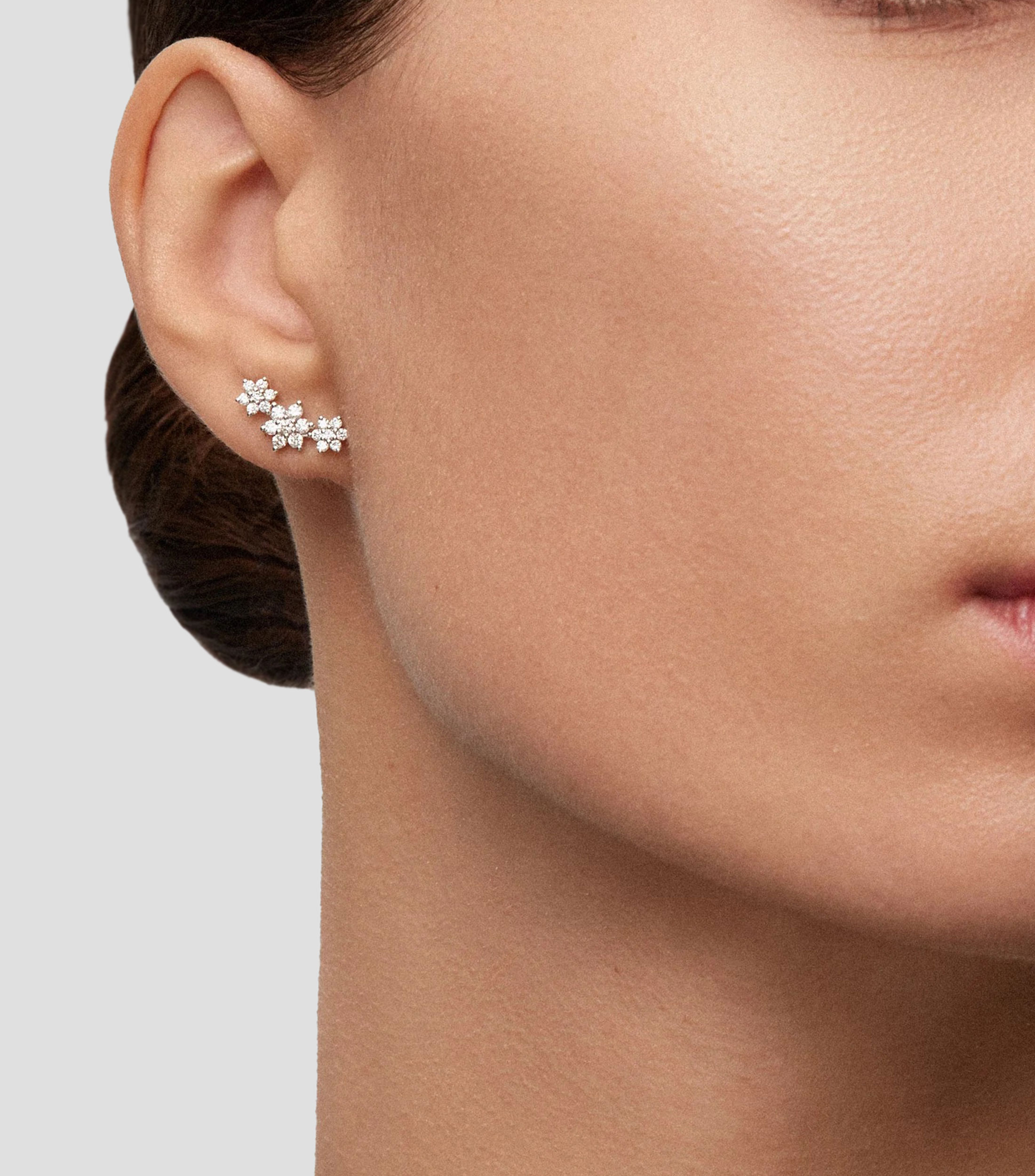 Pendientes en oro blanco de 18 Kts Grace Mujer