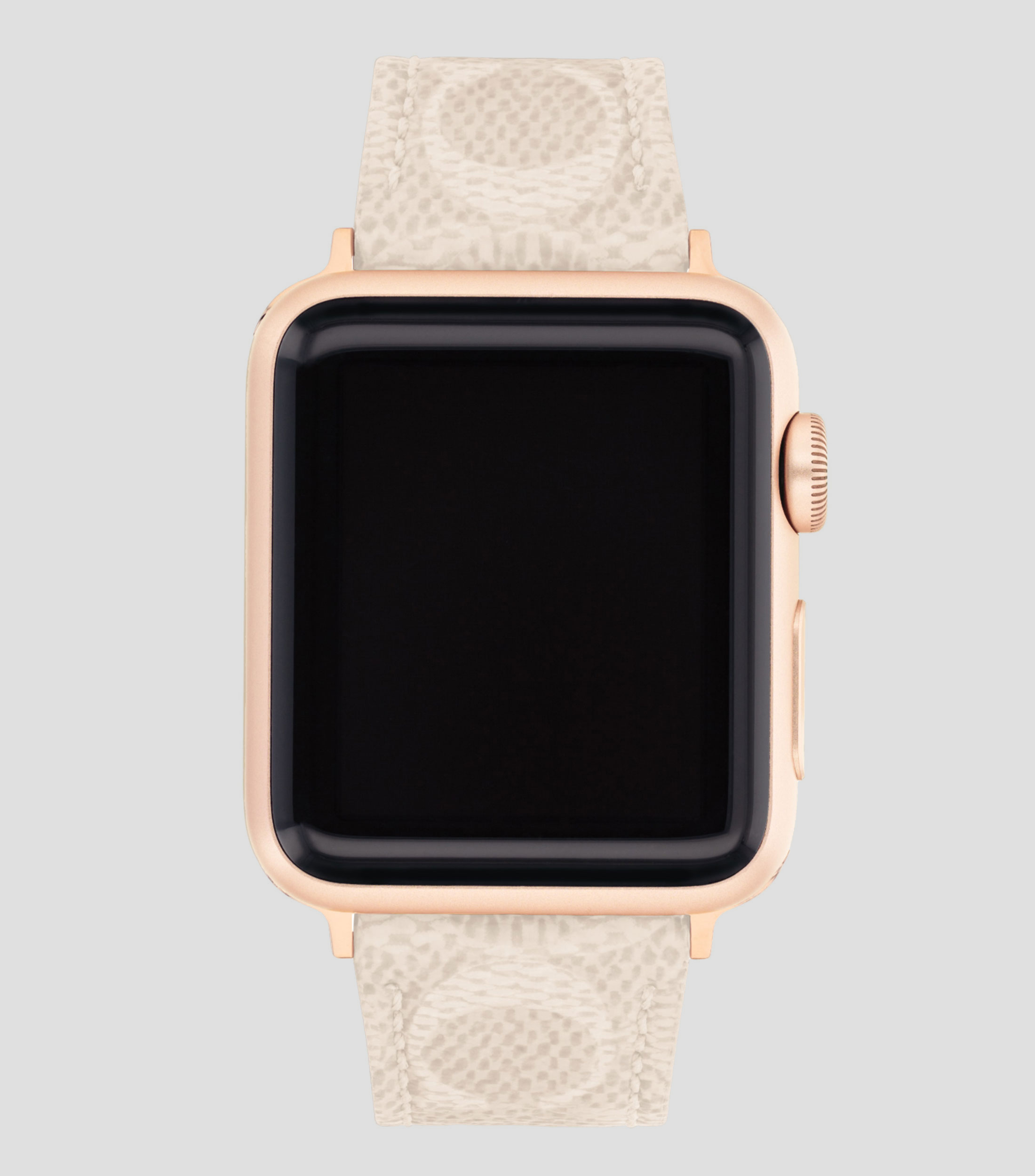 Correa para Apple Straps de Piel Beige con logotipo Mujer