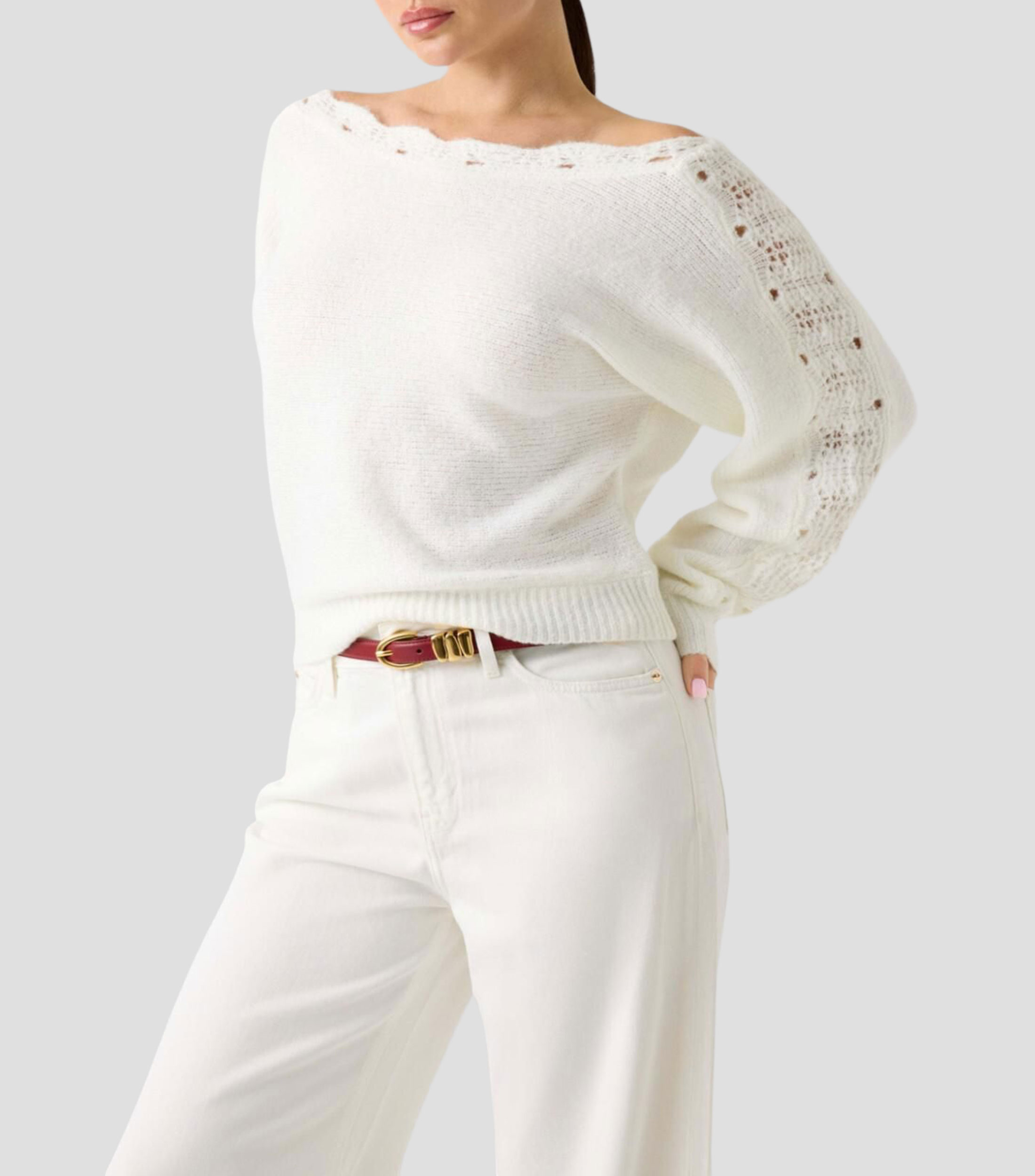 Suéter de cuello barco Mujer