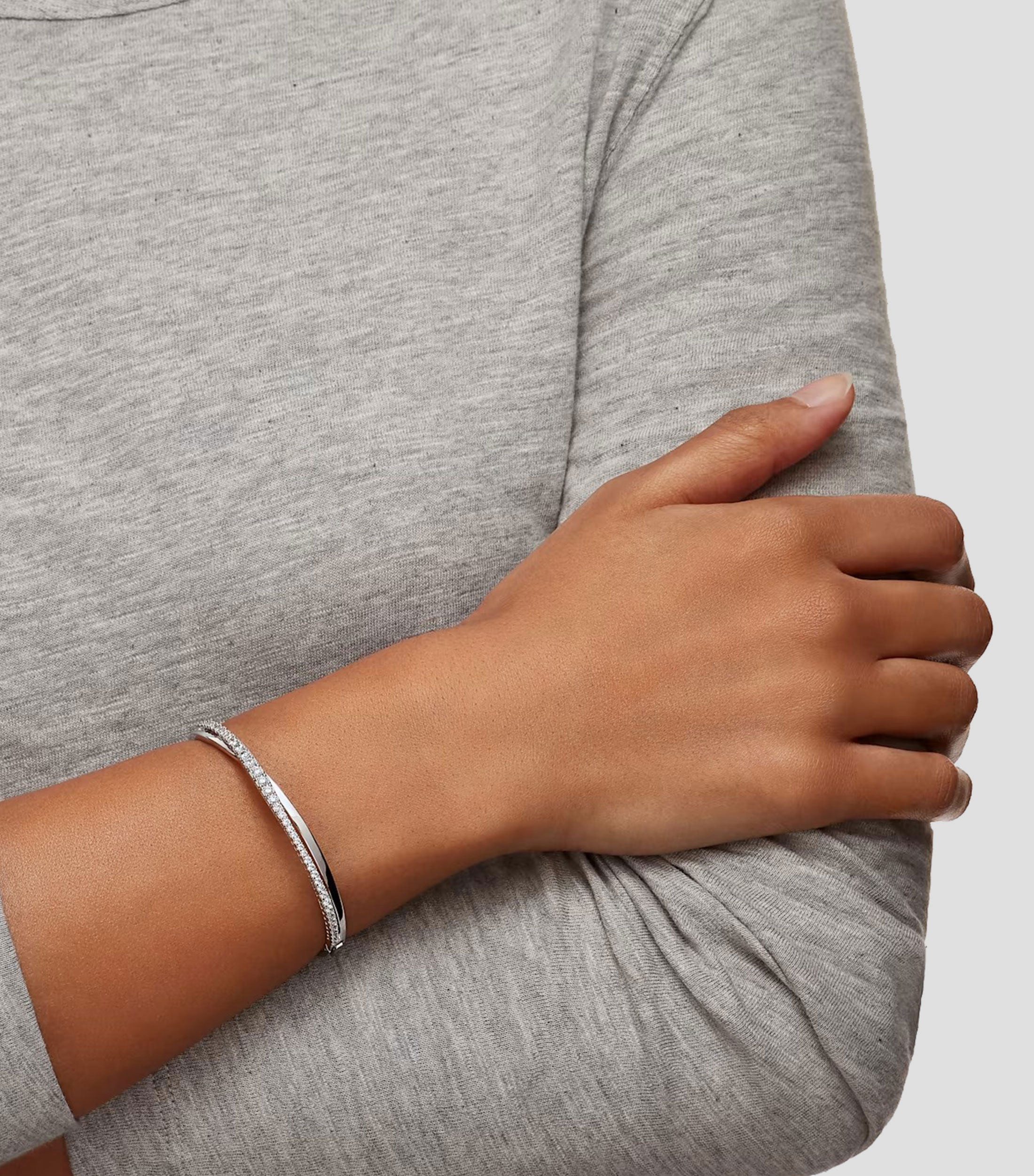 Brazalete con cristales Twist Rows Mujer