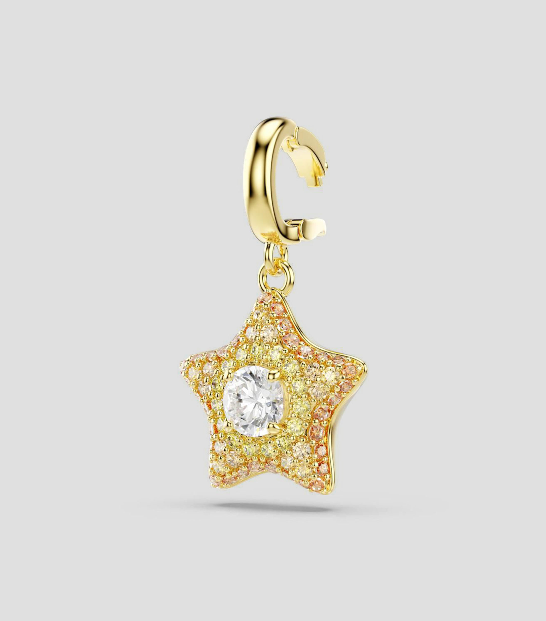 Charm en forma de estrella con cristales amarillos y piedra flotante Sublima Mujer