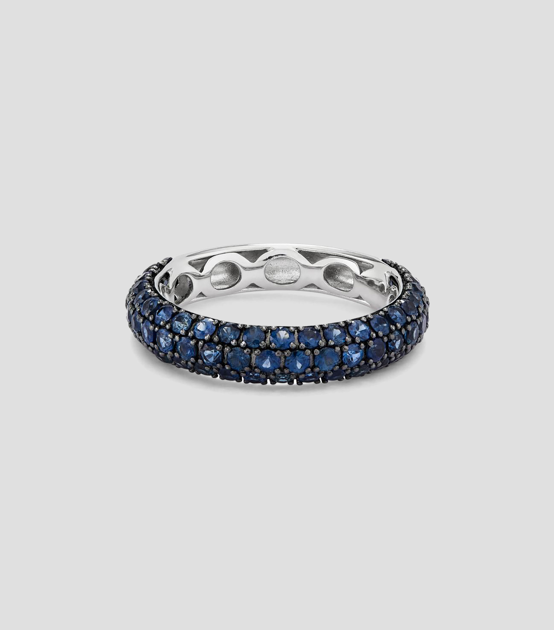 Anillo en plata .925 con zafiro Mujer
