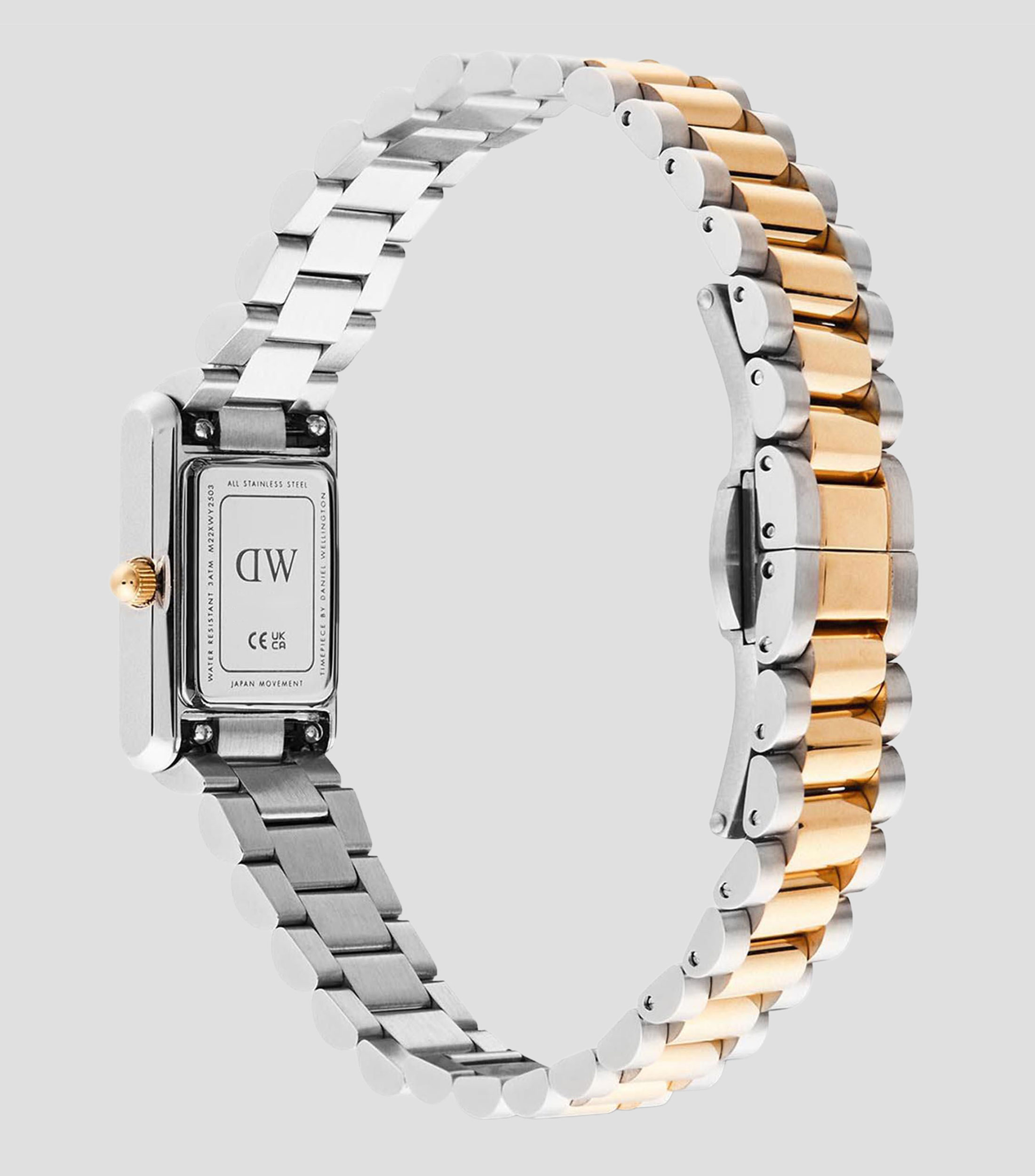 Reloj para mujer Bound Mini Rect 3 Hands casual, plateado