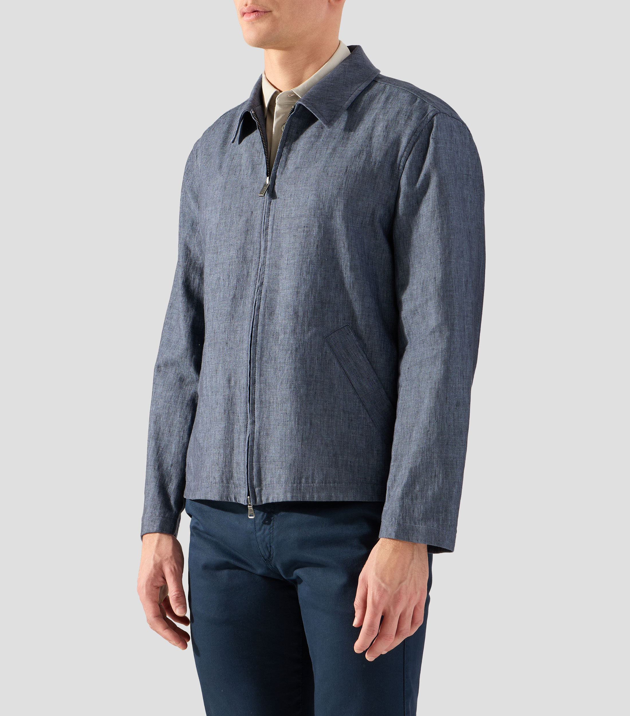 Chamarra bomber en mezclilla Hombre