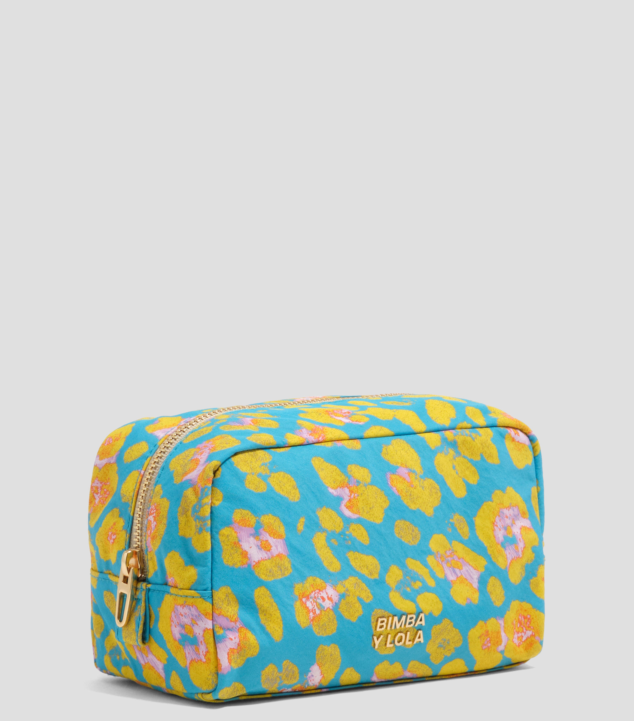 Cosmetiquera pequeña con estampado Leopard Mujer