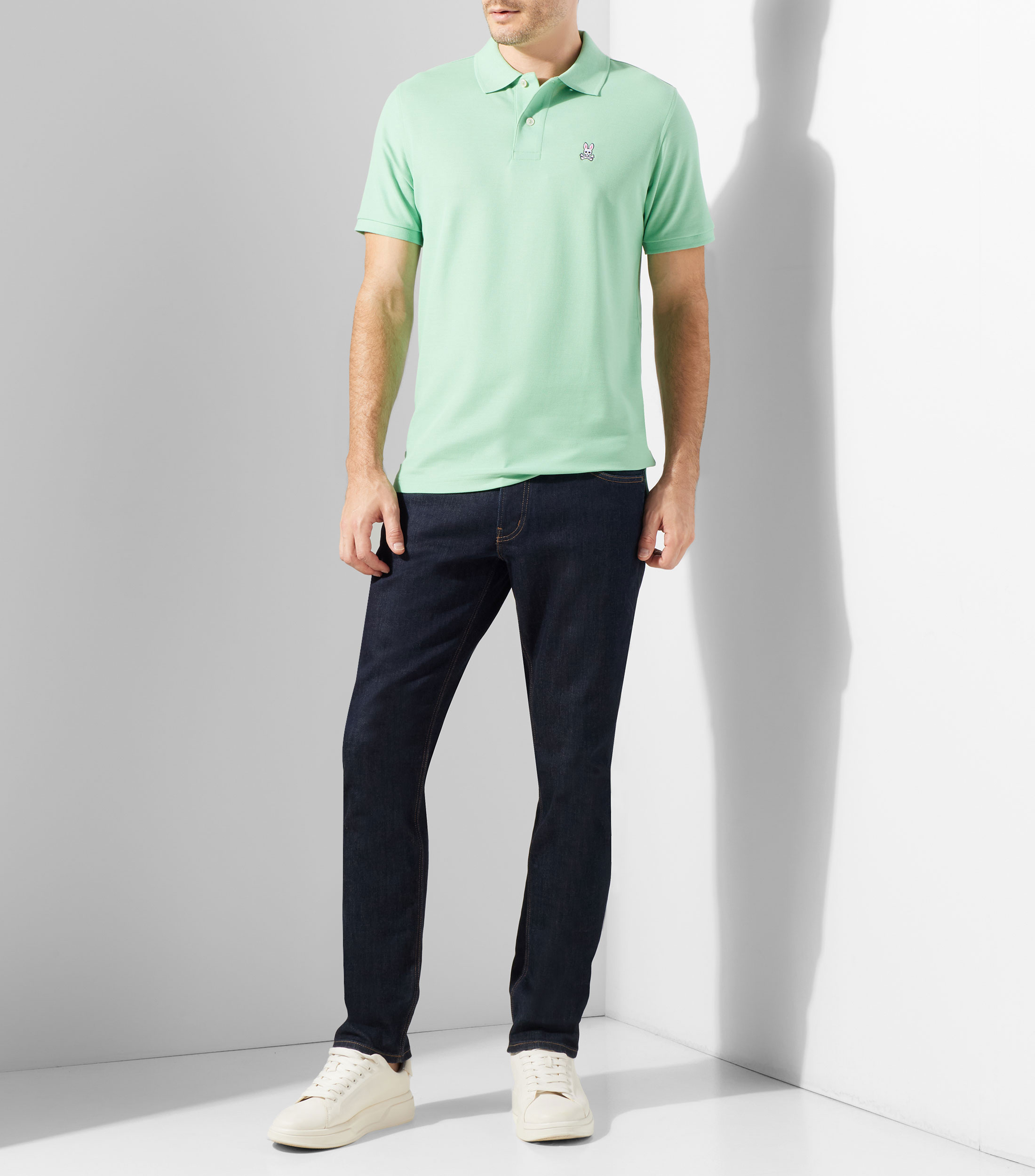 Playera polo manga corta lisa Hombre