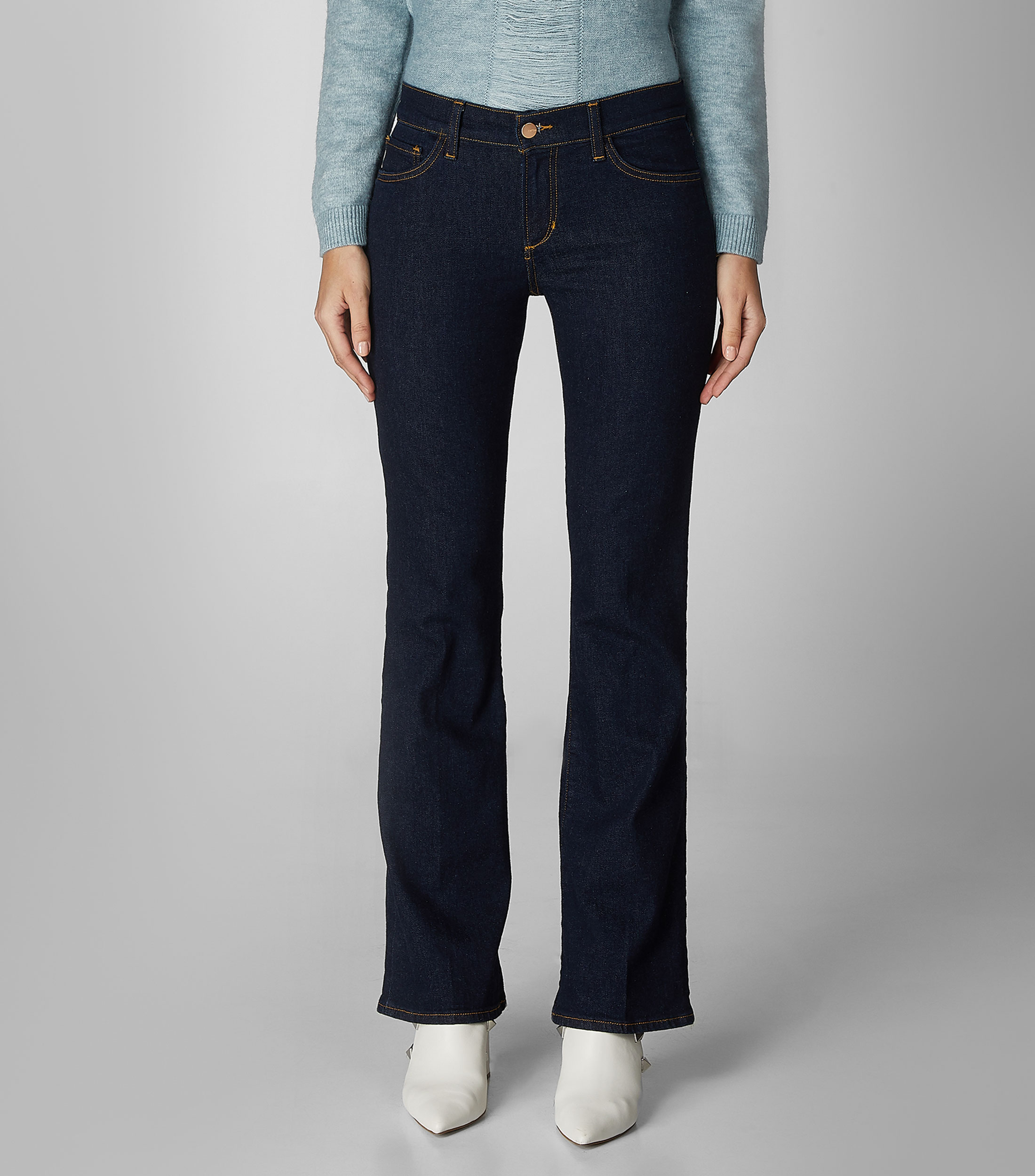 Jeans Para Mujer De Cintura Alta, Corte Recto, Jeans Para Mujer (color : Lavado Medio, Talla M