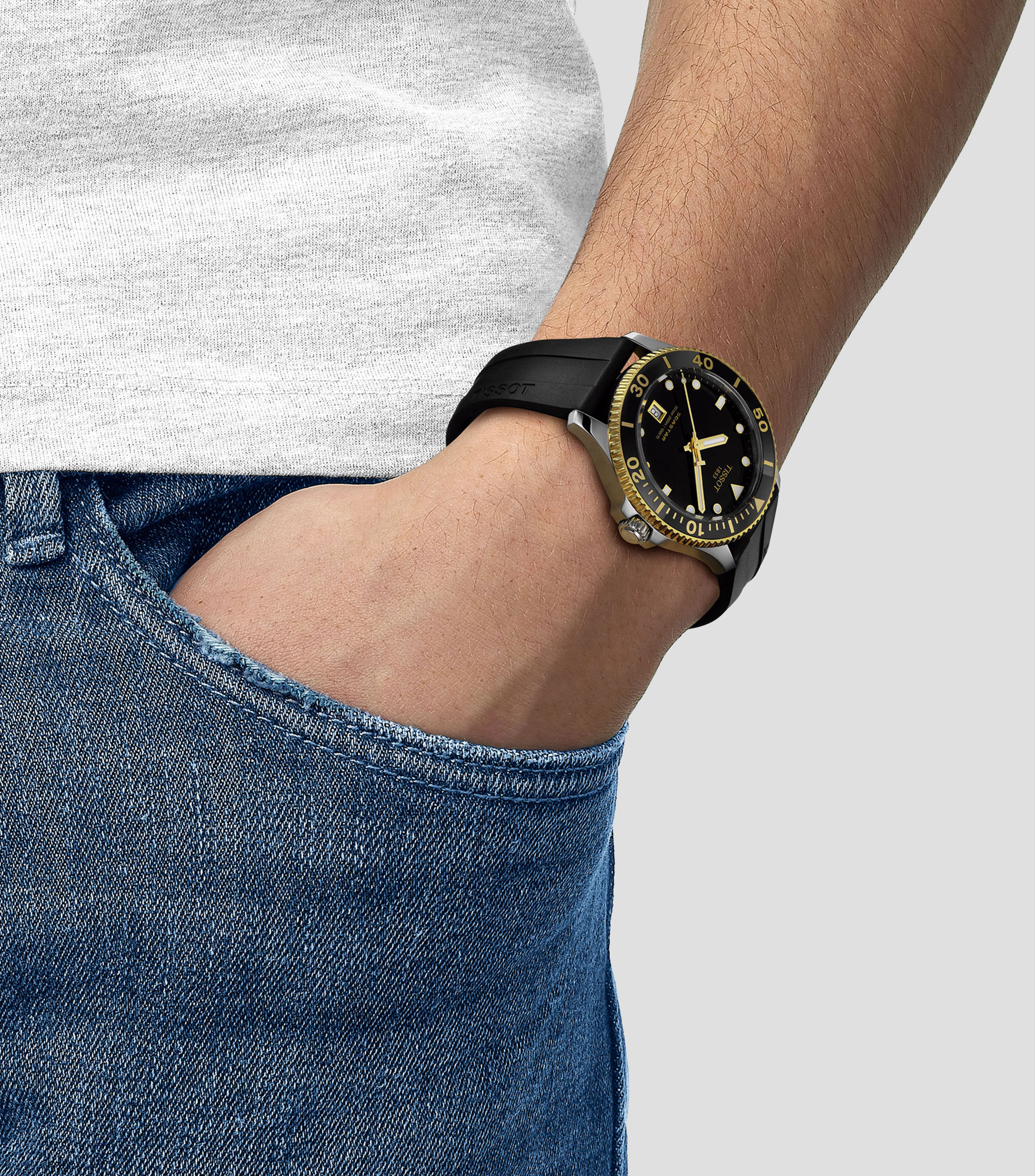 Reloj para Hombre Seastar 1000 Casual, Dorado, Negro