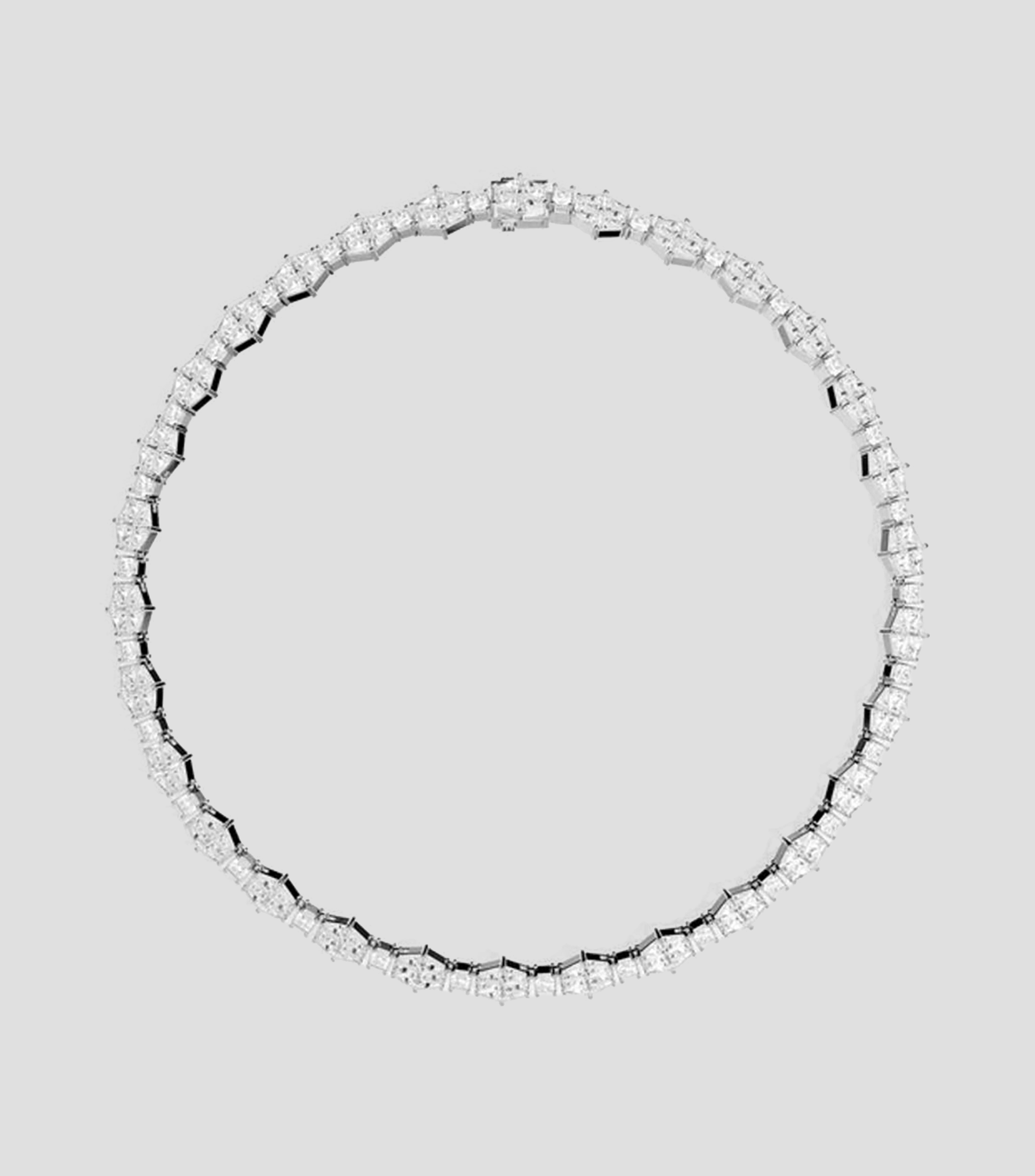 Gargantilla en plata Printemps con circonitas Mujer