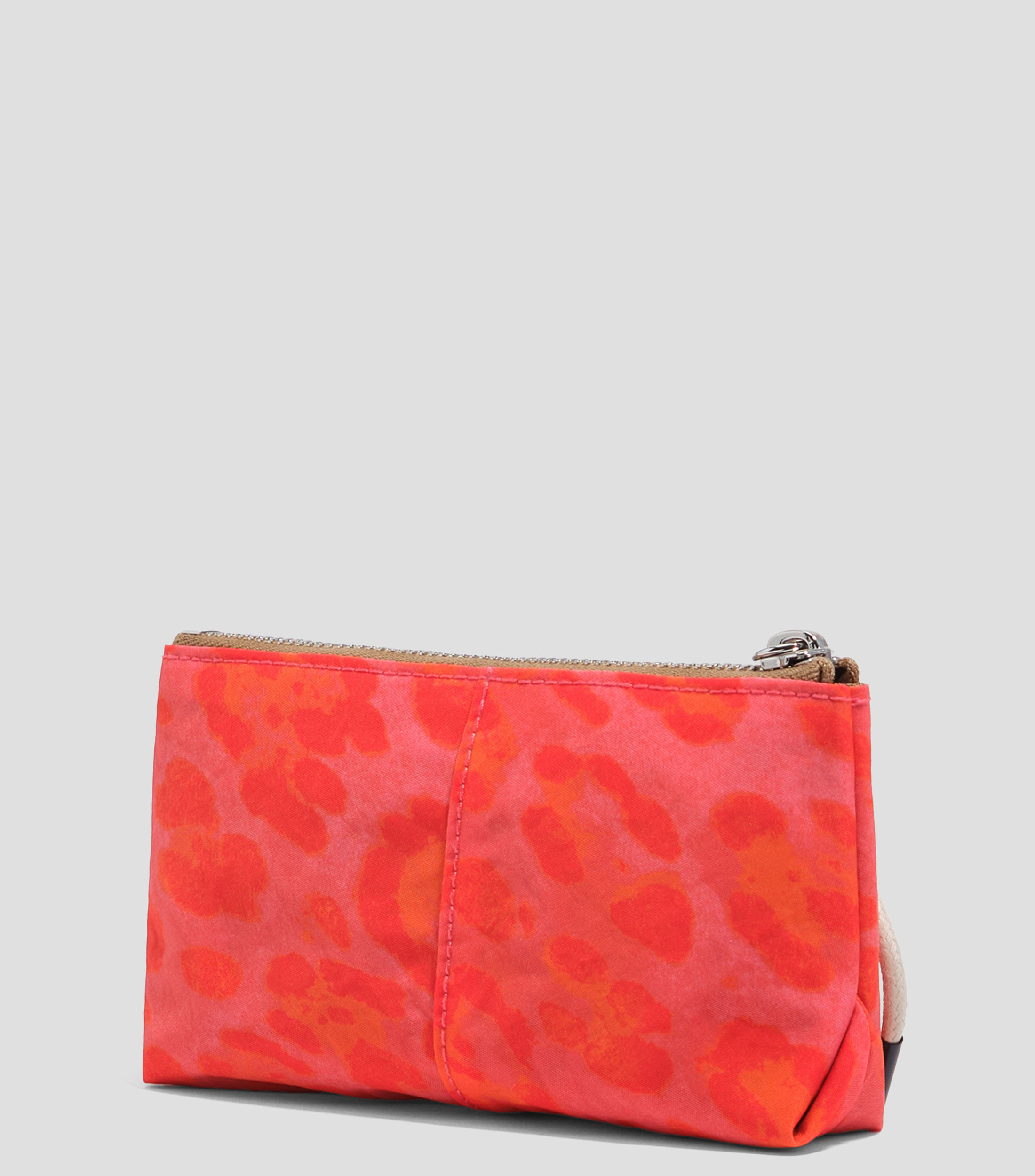 Monedero nylon leopardo rosa Mujer
