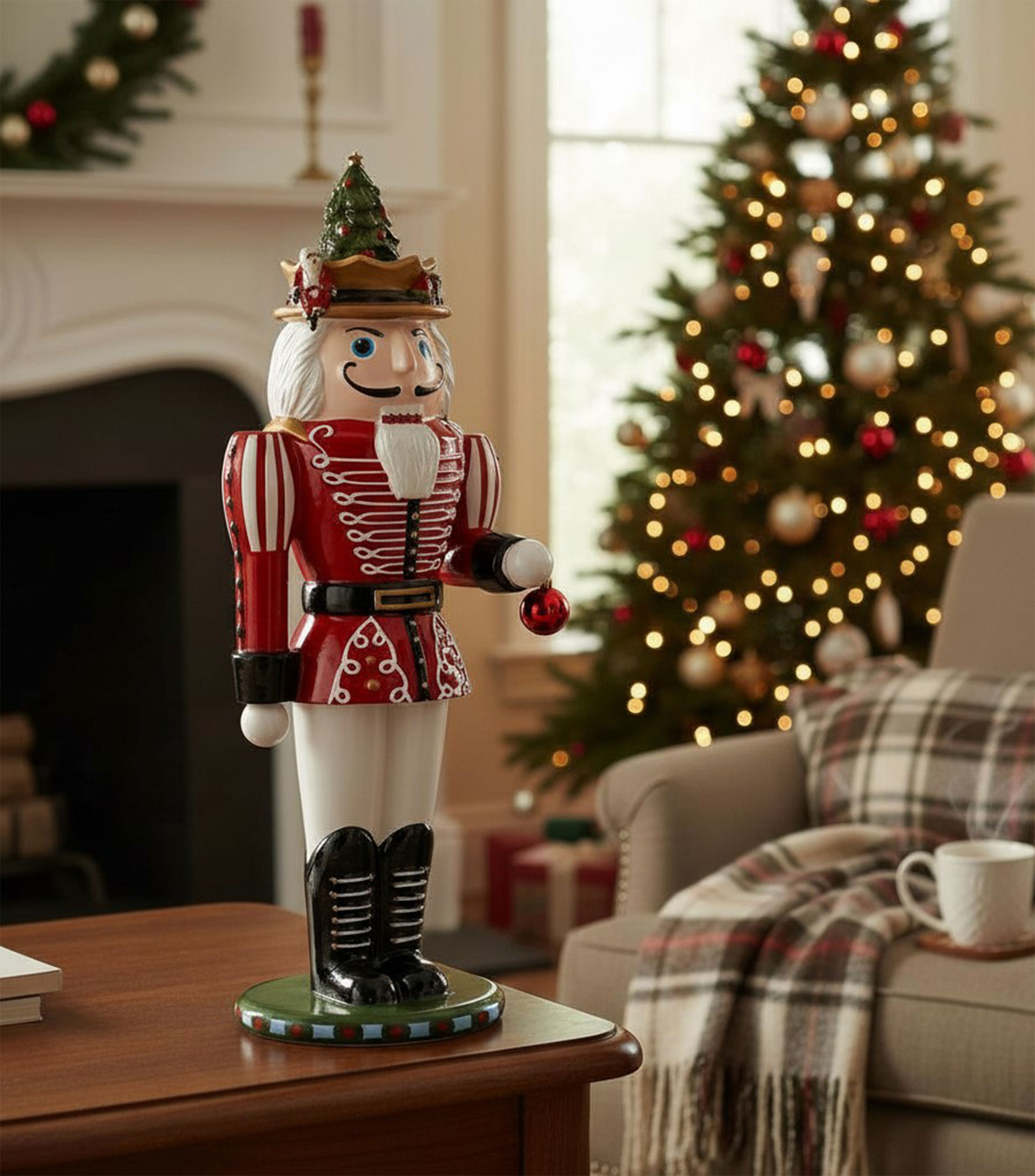 Figura Decorativa Cascanueces en porcelana