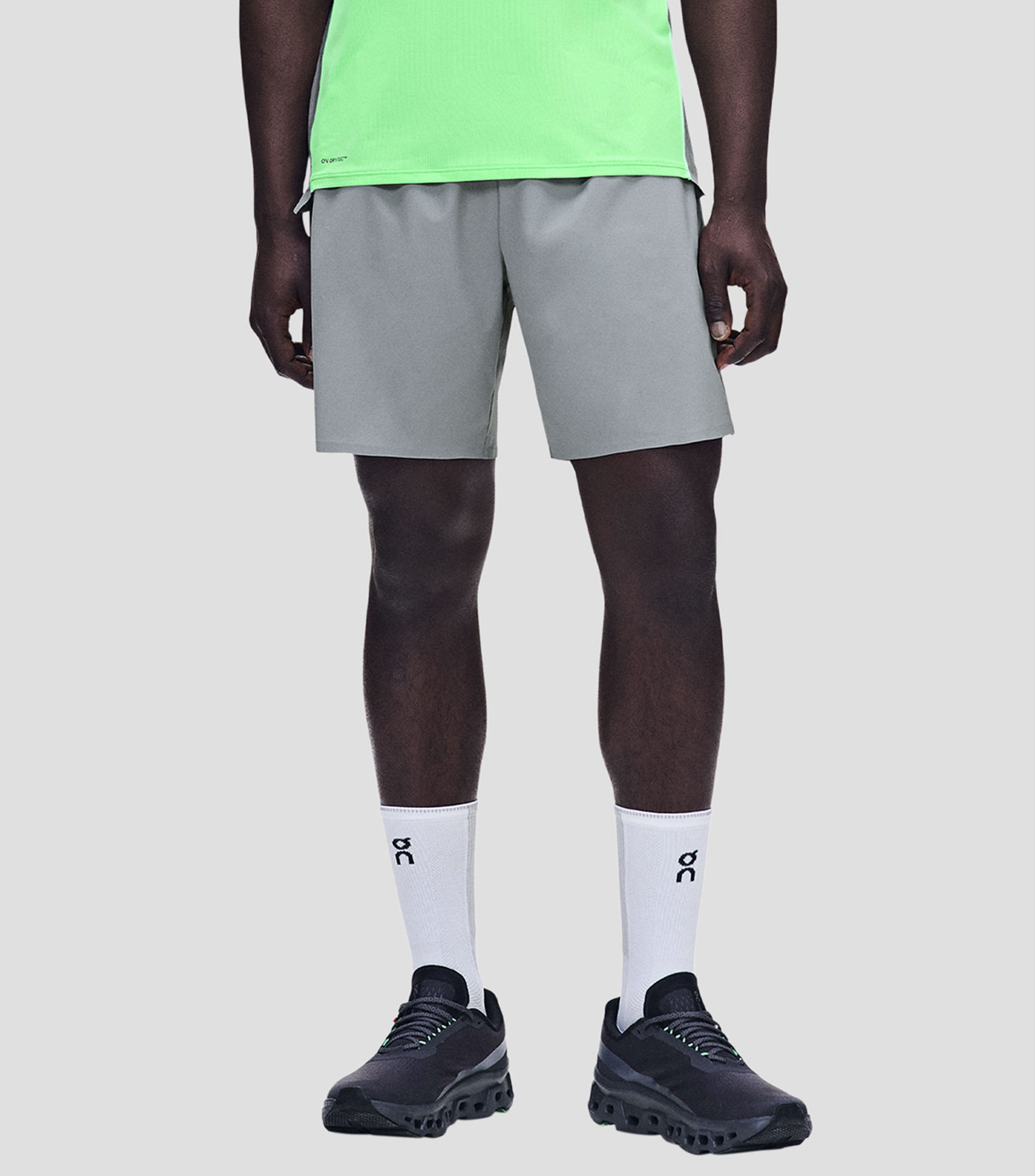 Short para correr liso Hombre