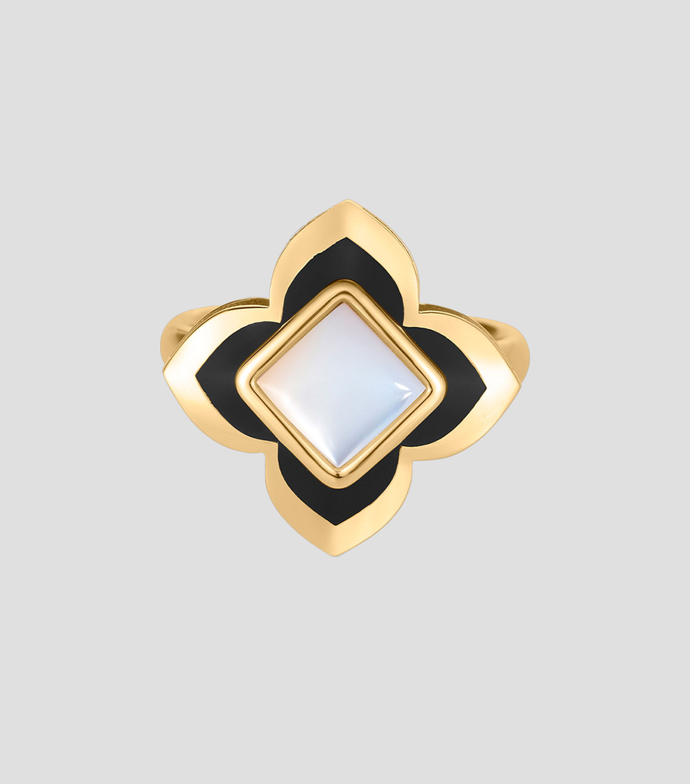 Anillo en oro amarillo de 18 Kilates con grabado Palazzo Ducale Mujer