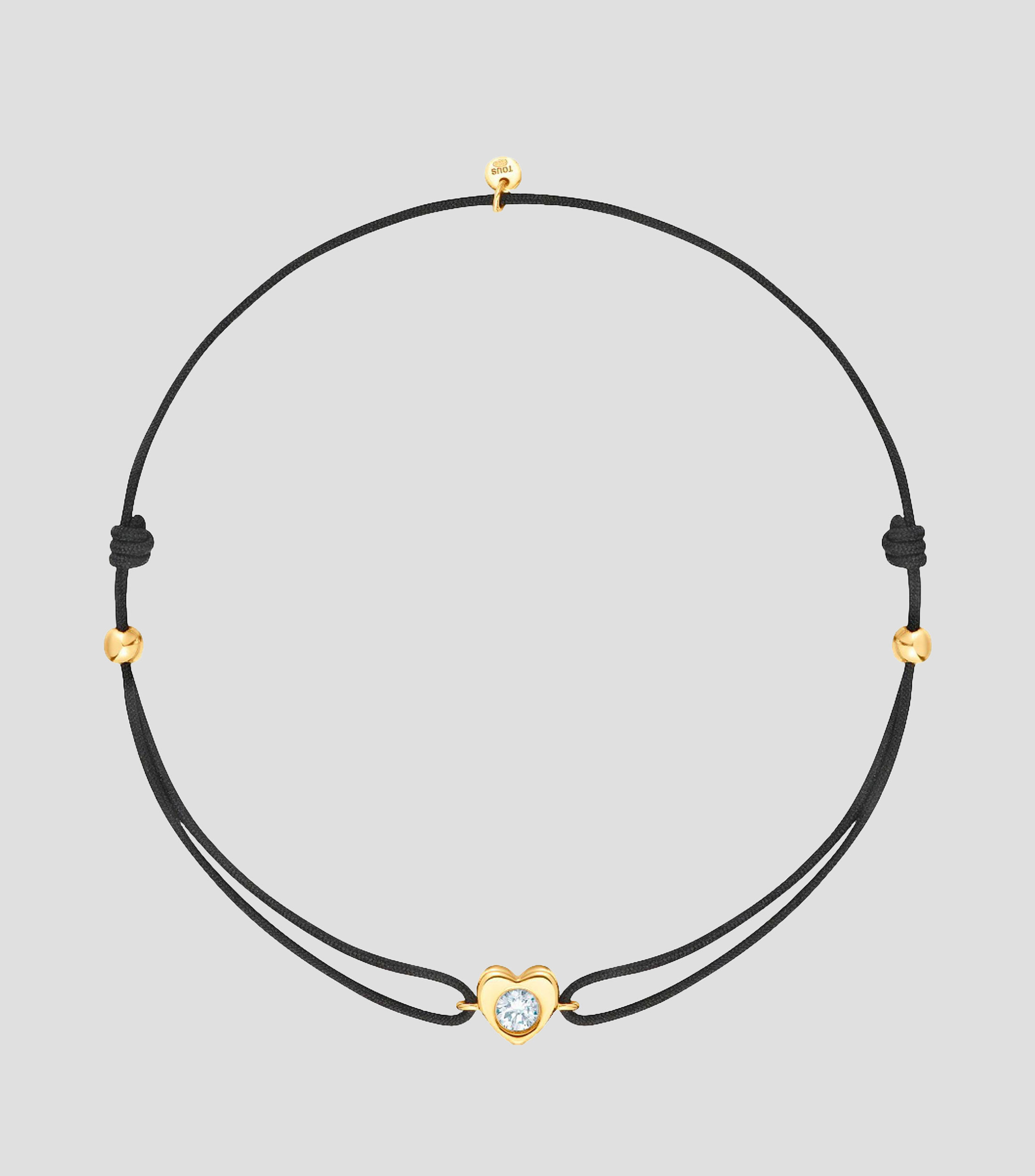 Pulsera en oro con motivo de corazón Mujer