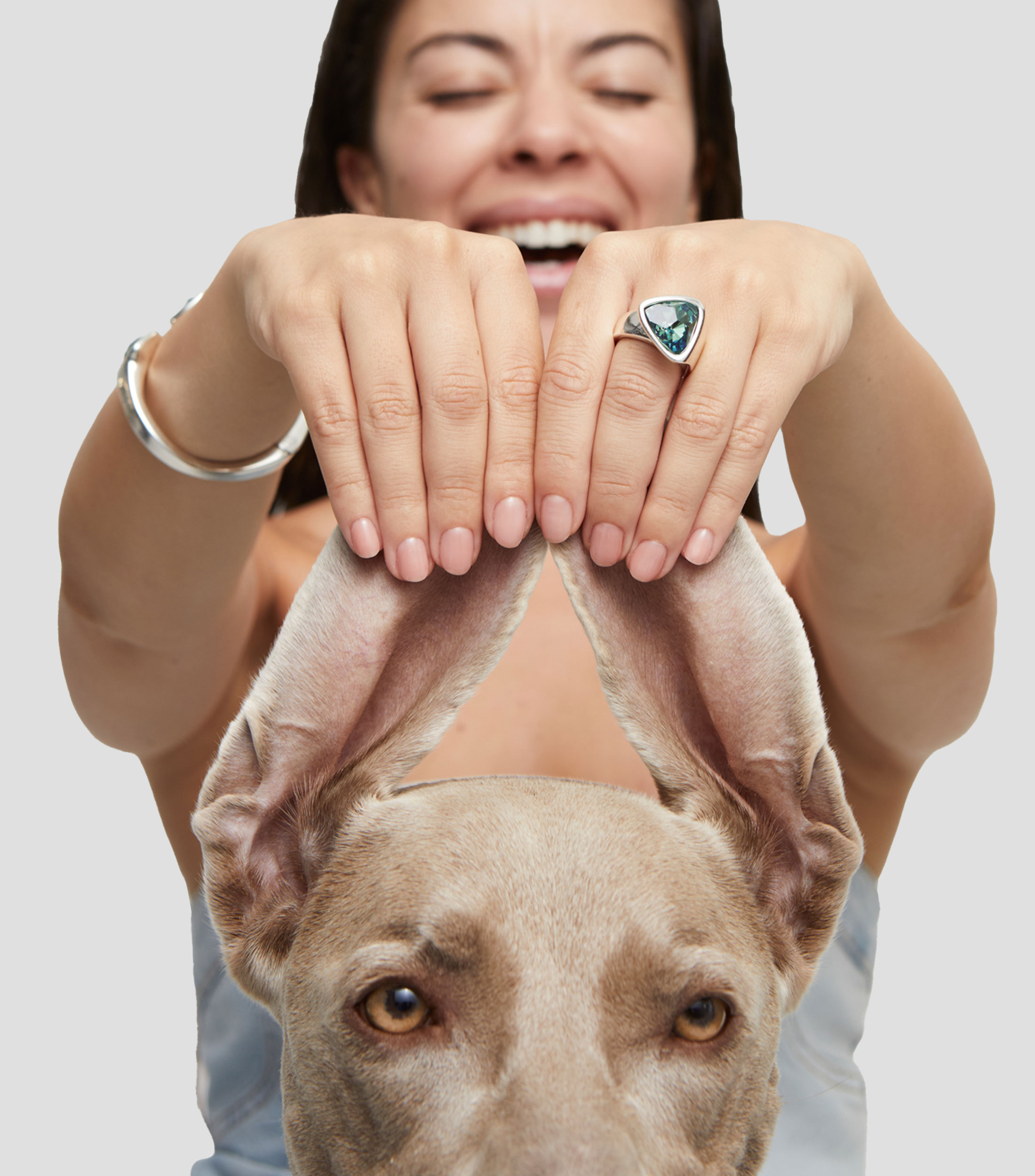 Anillo con triangulo Mujer