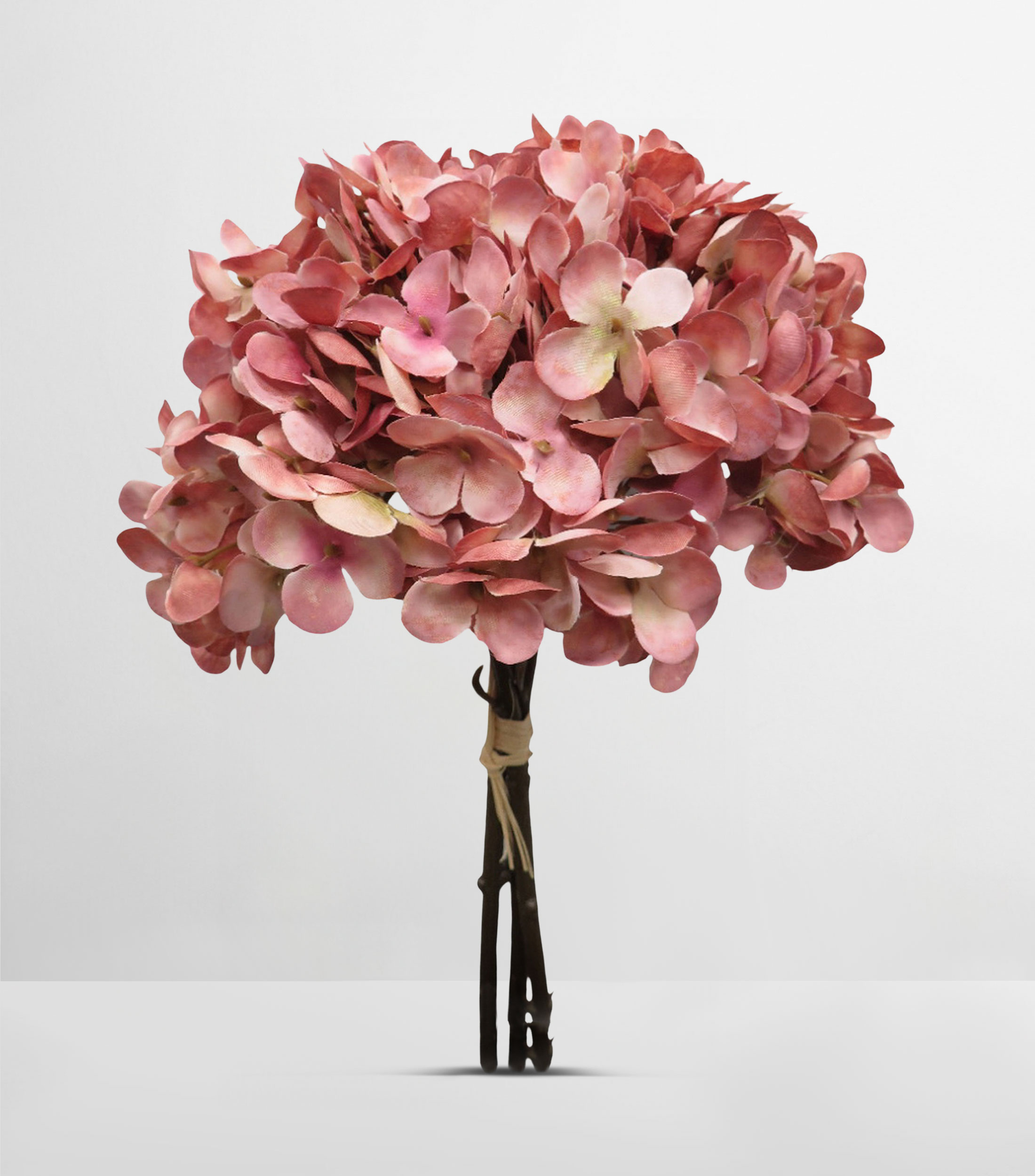 Ramo de Flores Decorativo Hortensia Malva Rosa