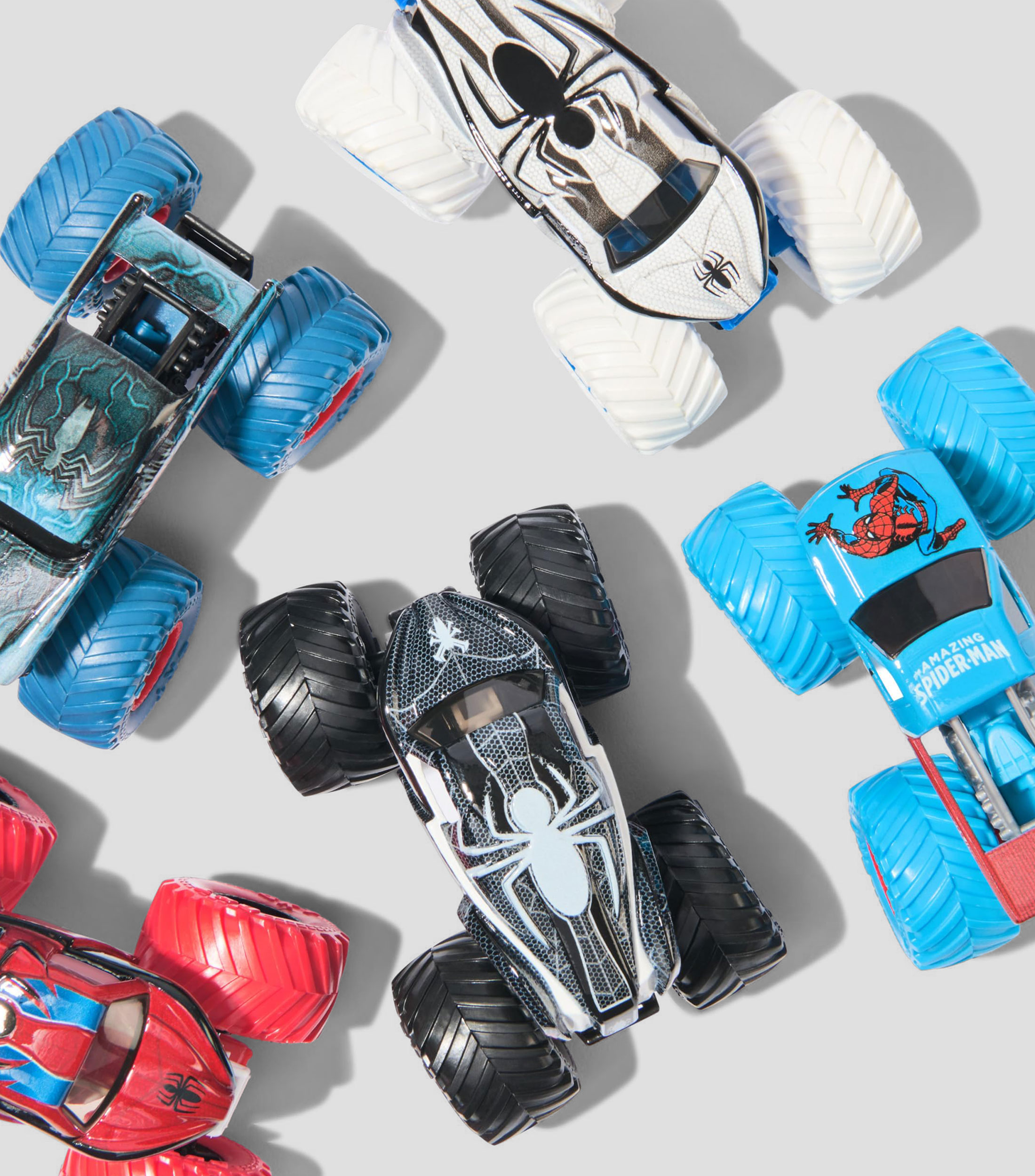 Set 5 Vehículos Monster Jam Marvel Super Heroes Exclusive