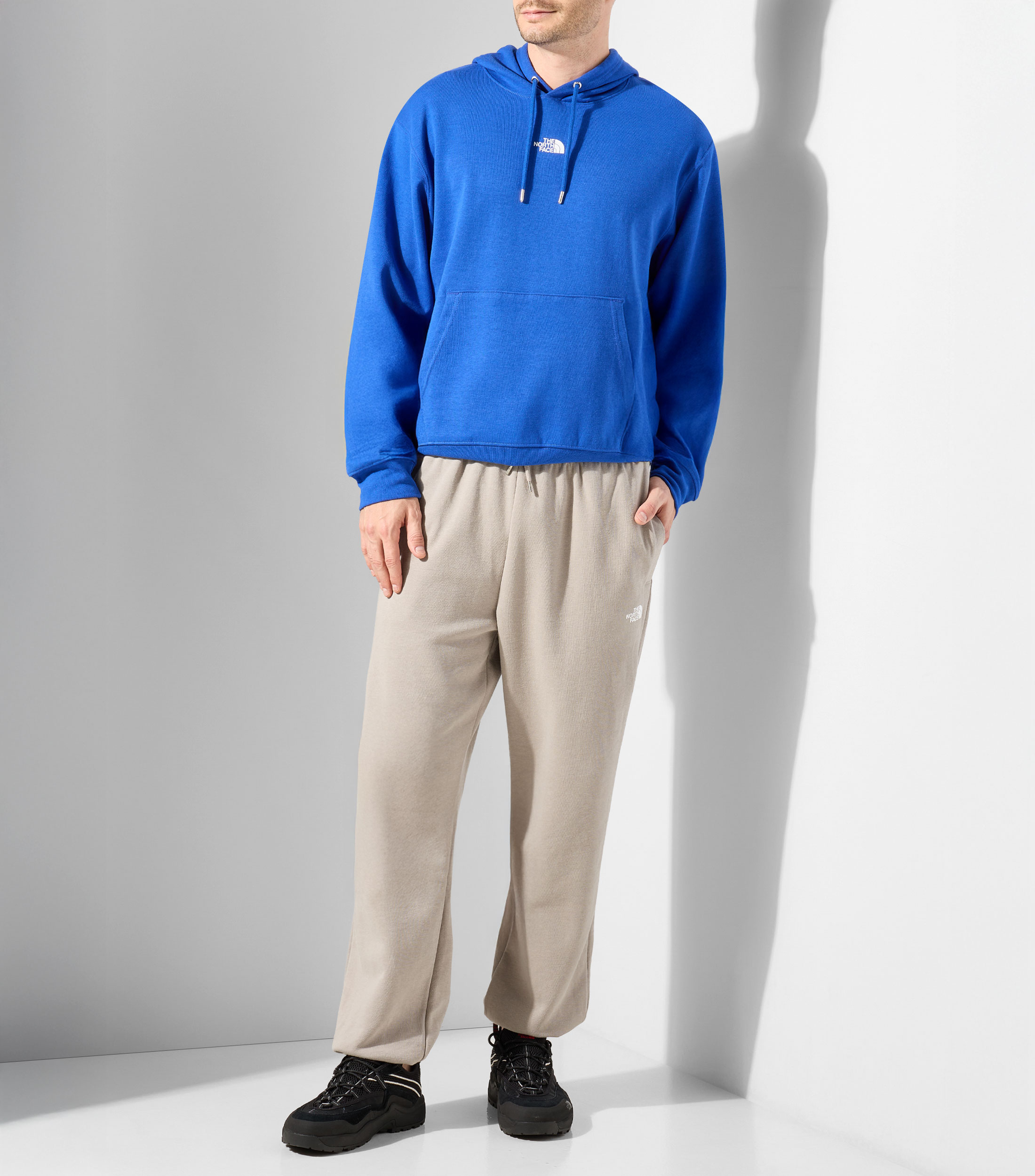 Pants Double Knit liso Hombre