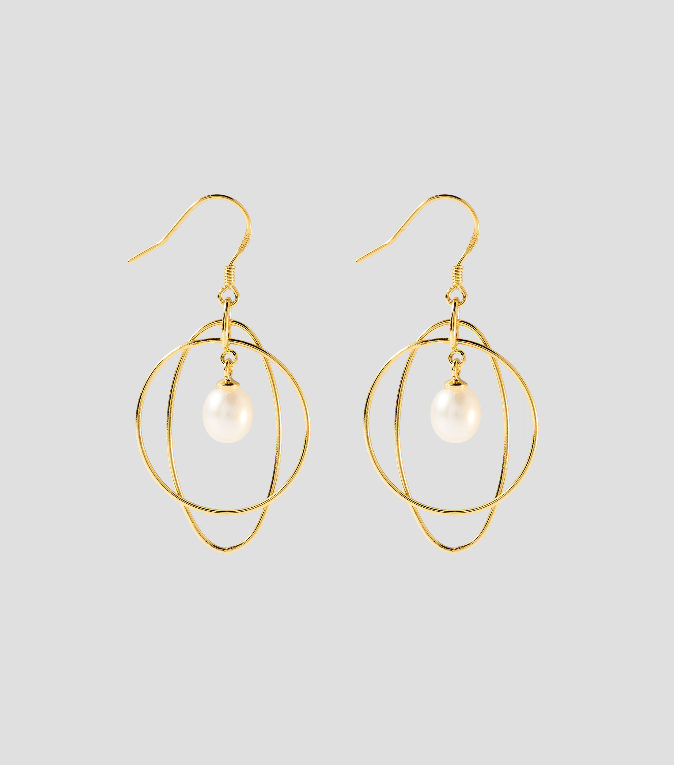 Aretes en Plata .925 con perlas Mujer