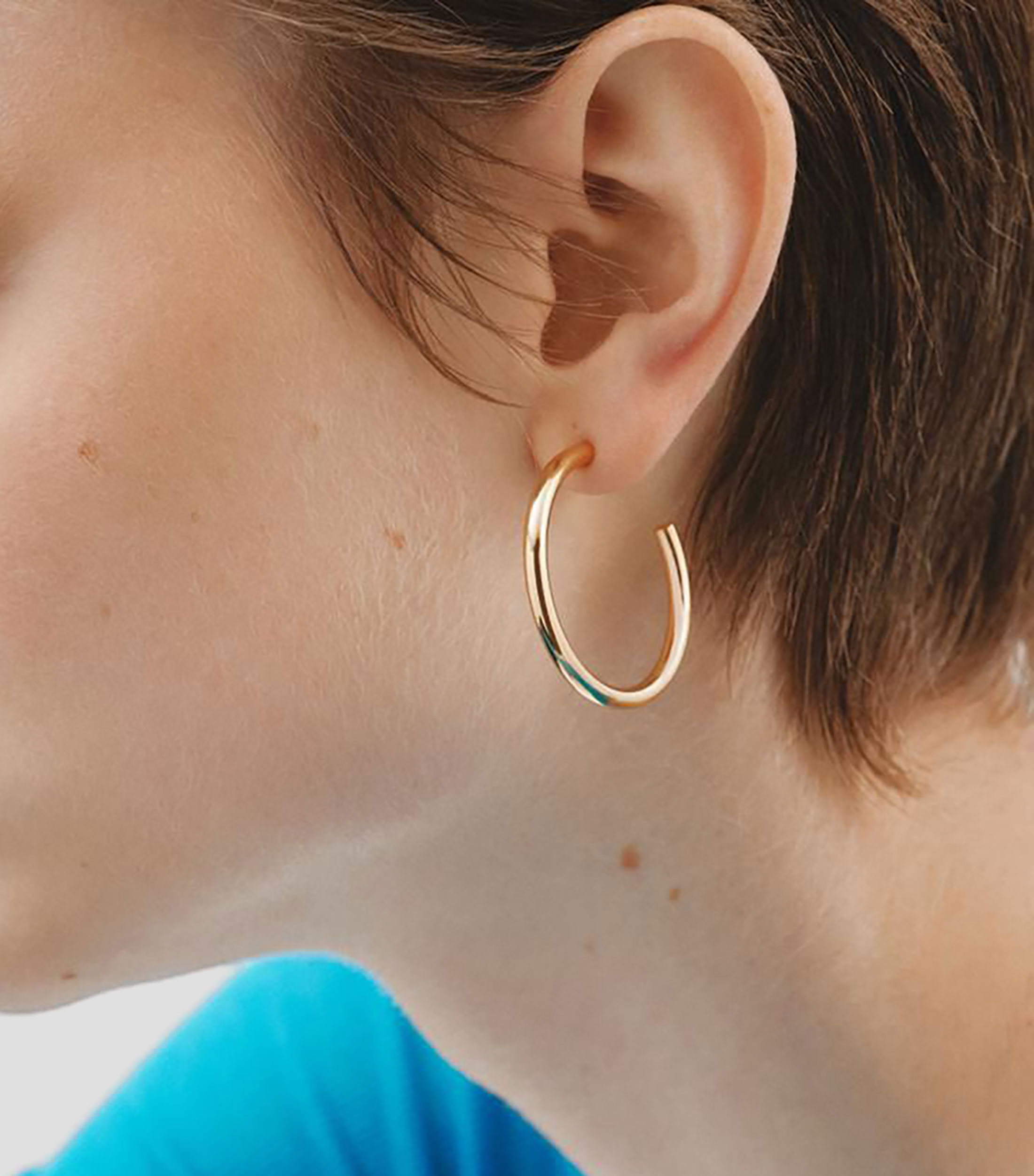 Pendientes de aro en plata .925 Hooped Earrings Mujer