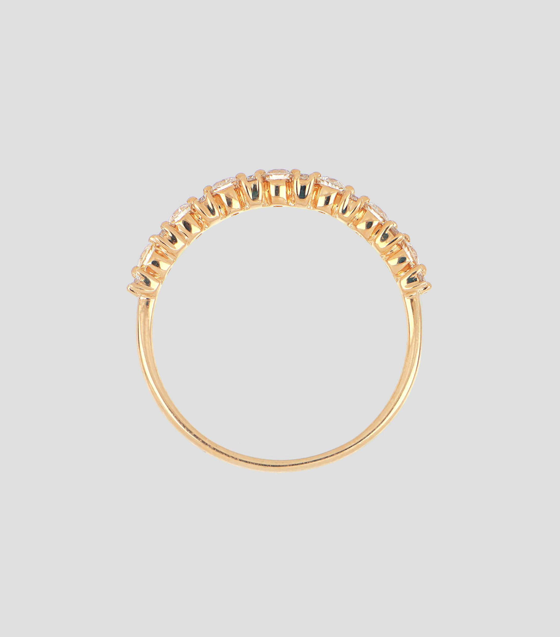 Anillo en oro con diamantes Mujer