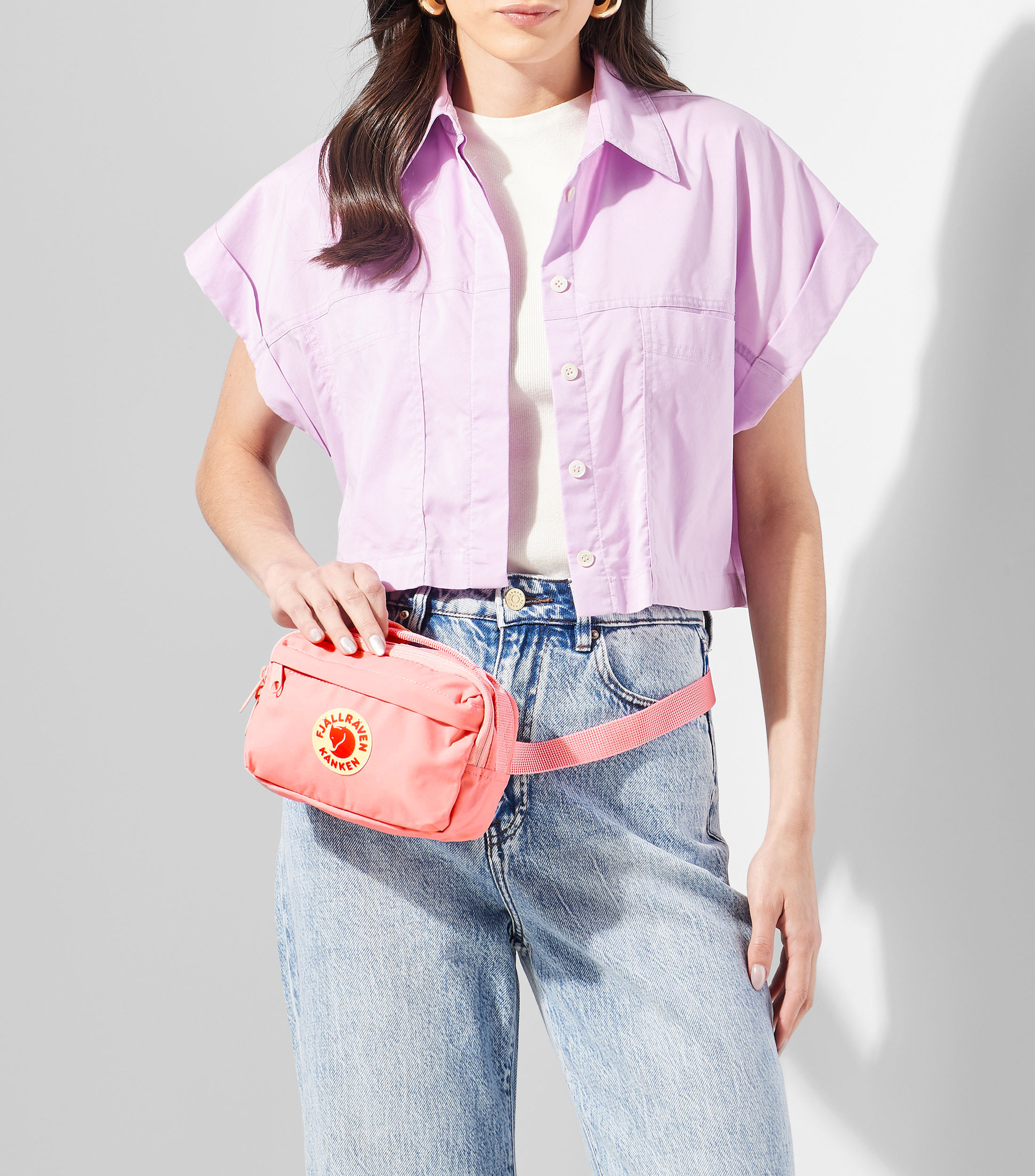 Cangurera rosa Hip Pack lisa Mujer
