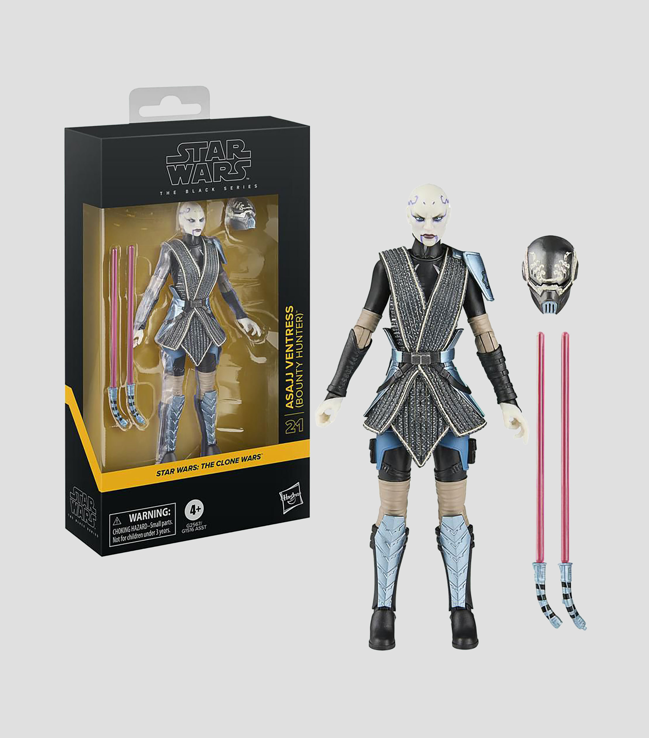 Figura de Acción Asajj Ventress Bounty Hunter Star Wars Black Series The Clone Wars