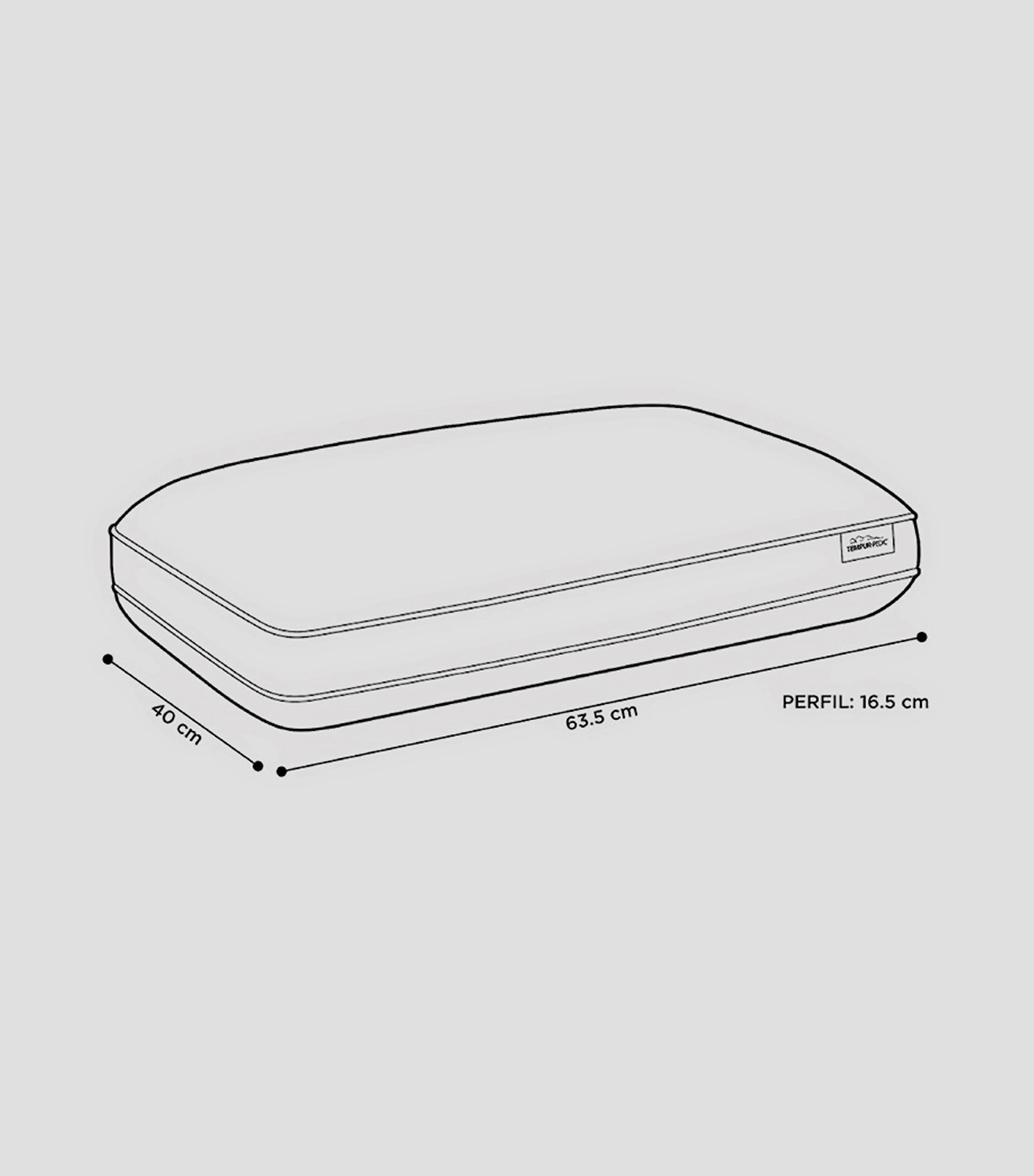 Almohada ortopédica queen size confort medio Breeze ProHi blanca