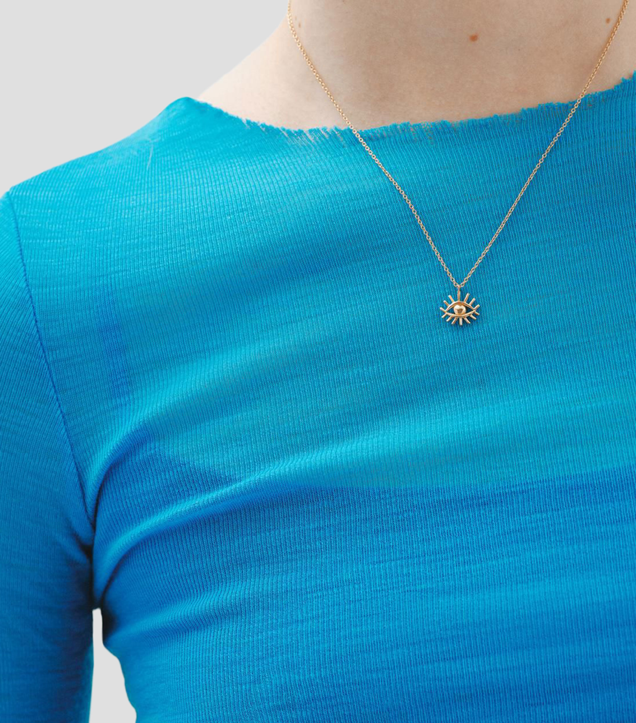 Collar ojo turco en plata .925 Mujer
