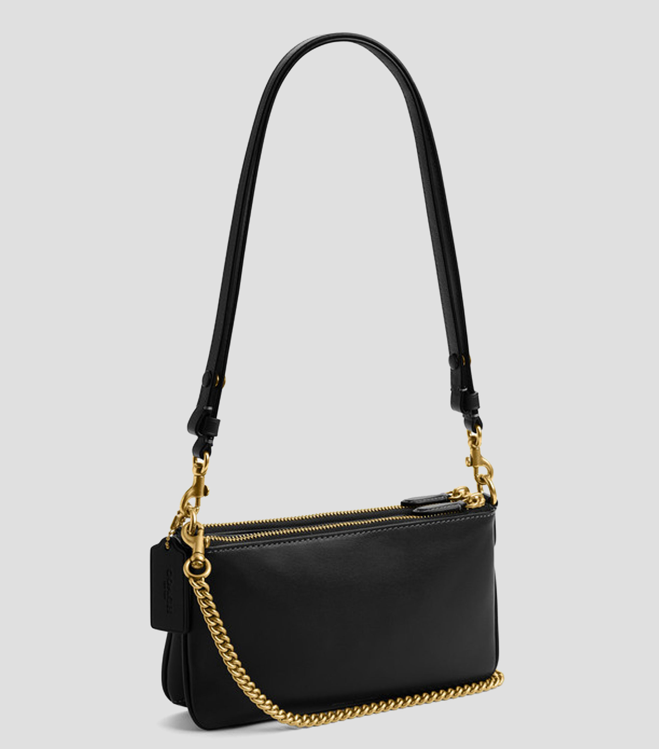 Bolsa crossbody negra en piel Kira lisa Mujer