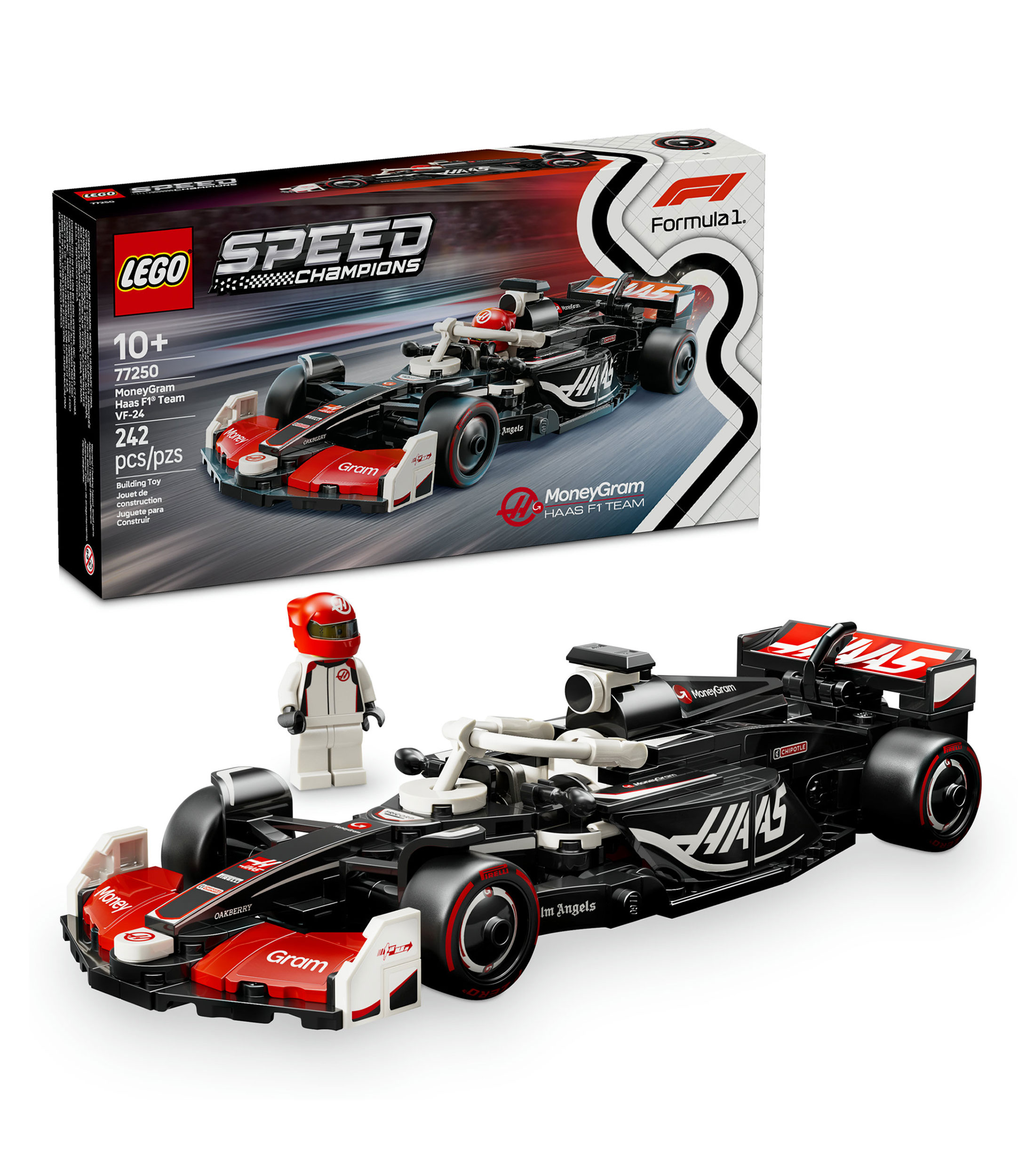Lego Speed Champions, Auto de Carreras MoneyGram Haas F1 Team VF-24 77250
