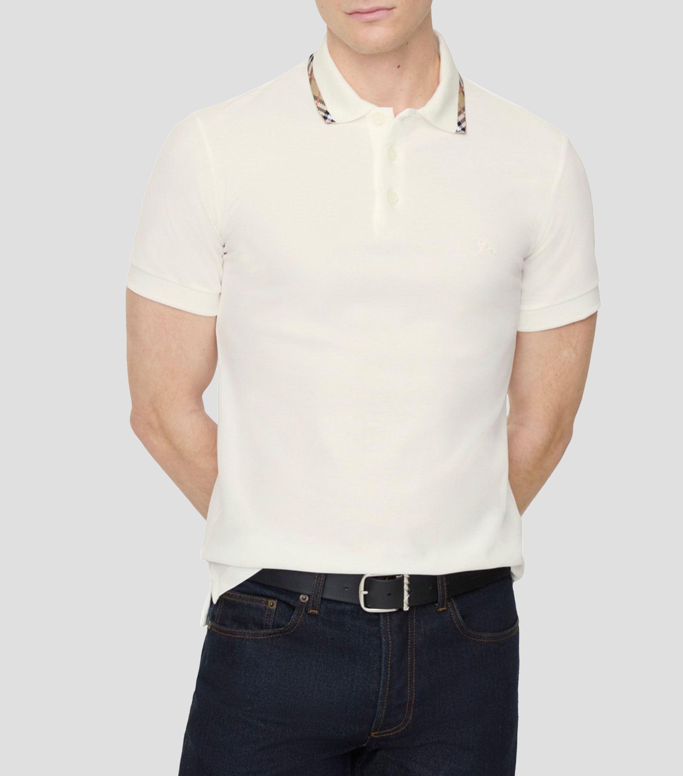 Playera polo manga corta lisa Hombre